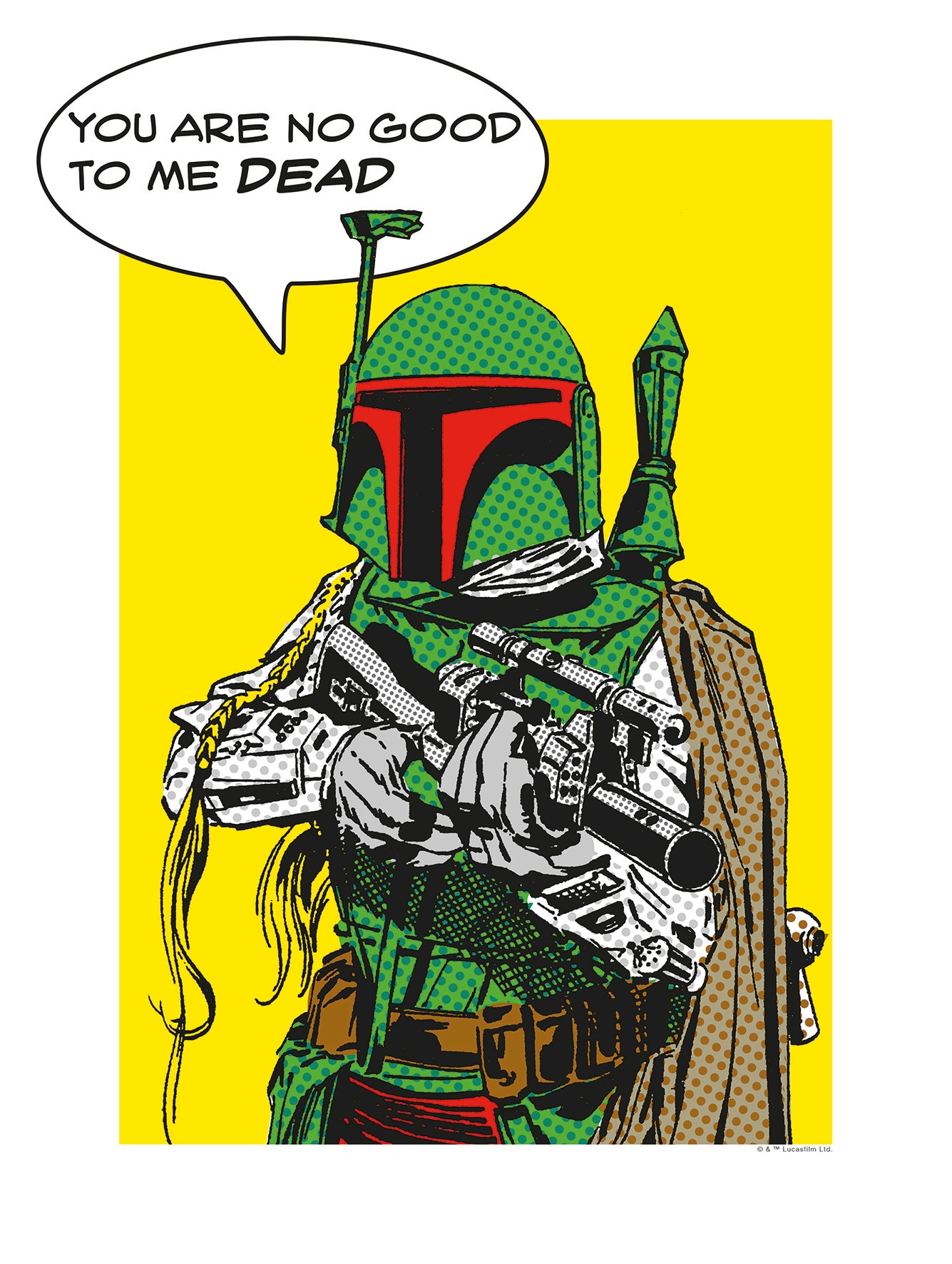 Komar Poster »Star Wars Classic Comic Quote Boba Fett«, Star Wars, (1 St.), Kinderzimmer, Schlafzimmer, Wohnzimmer von Komar