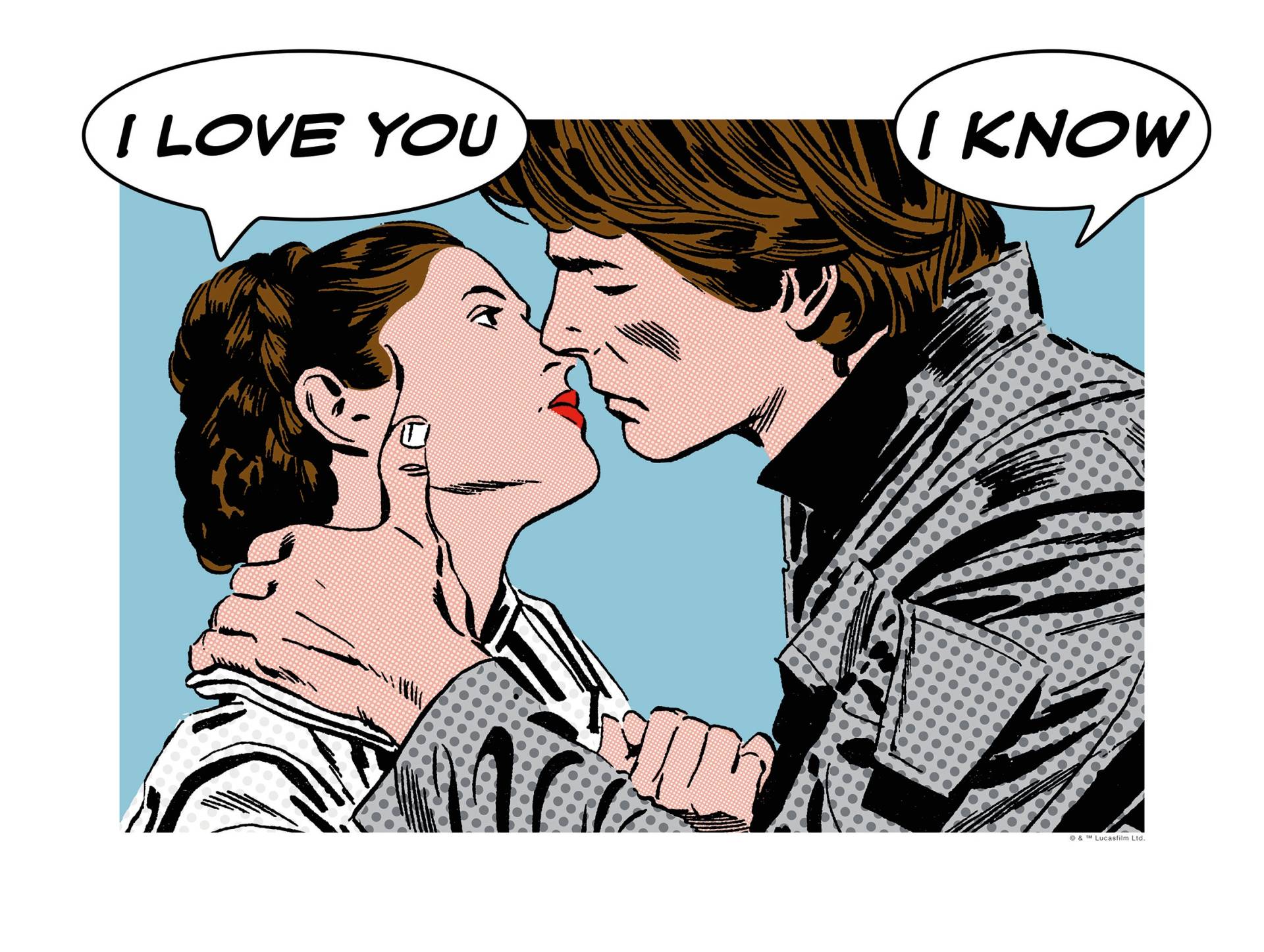 Komar Bild »Star Wars Classic Comic Quote Leia Han«, Star Wars, (1 St.), Wandbild zur Dekoration im Kinderzimmer - ohne Rahmen von Komar