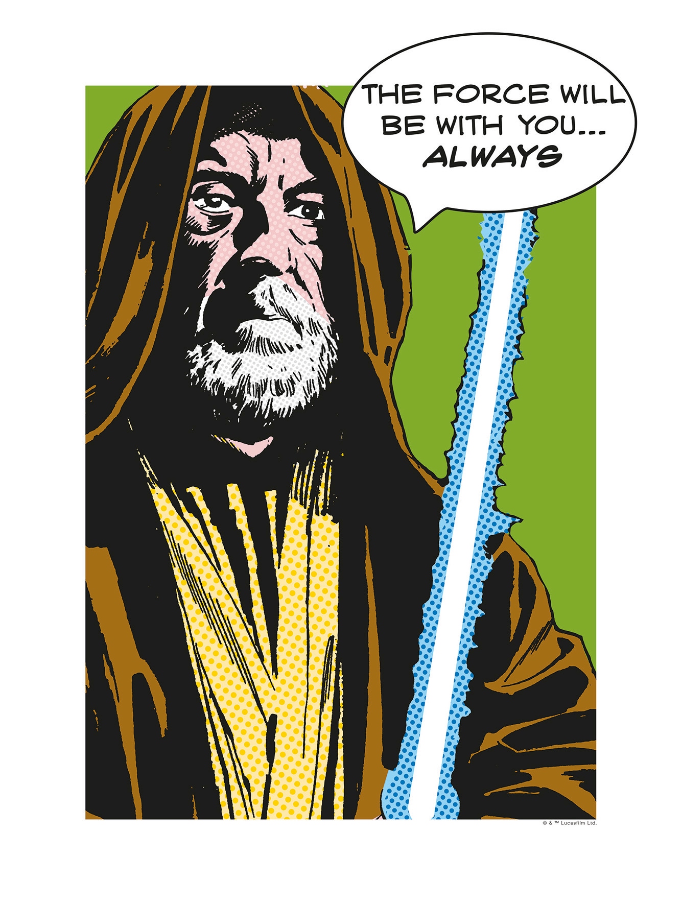 Komar Bild »Star Wars Classic Comic Quote Obi Wan«, Star Wars, (1 St.), Wandbild zur Dekoration im Kinderzimmer - ohne Rahmen von Komar