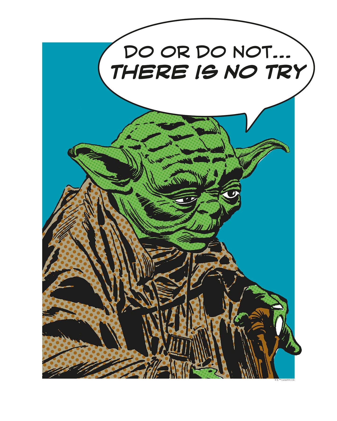 Komar Bild »Star Wars Classic Comic Quote Yoda«, Star Wars, (1 St.), Wandbild zur Dekoration im Kinderzimmer - ohne Rahmen von Komar