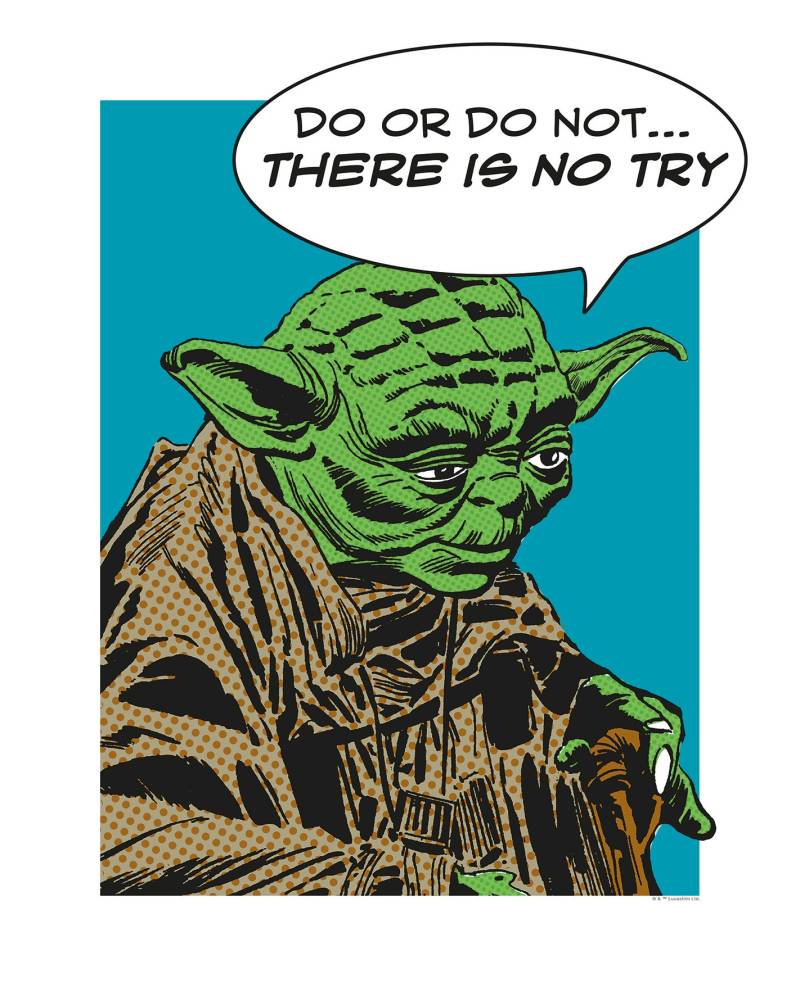 Komar Poster »Star Wars Classic Comic Quote Yoda«, Star Wars, (1 St.), Kinderzimmer, Schlafzimmer, Wohnzimmer von Komar