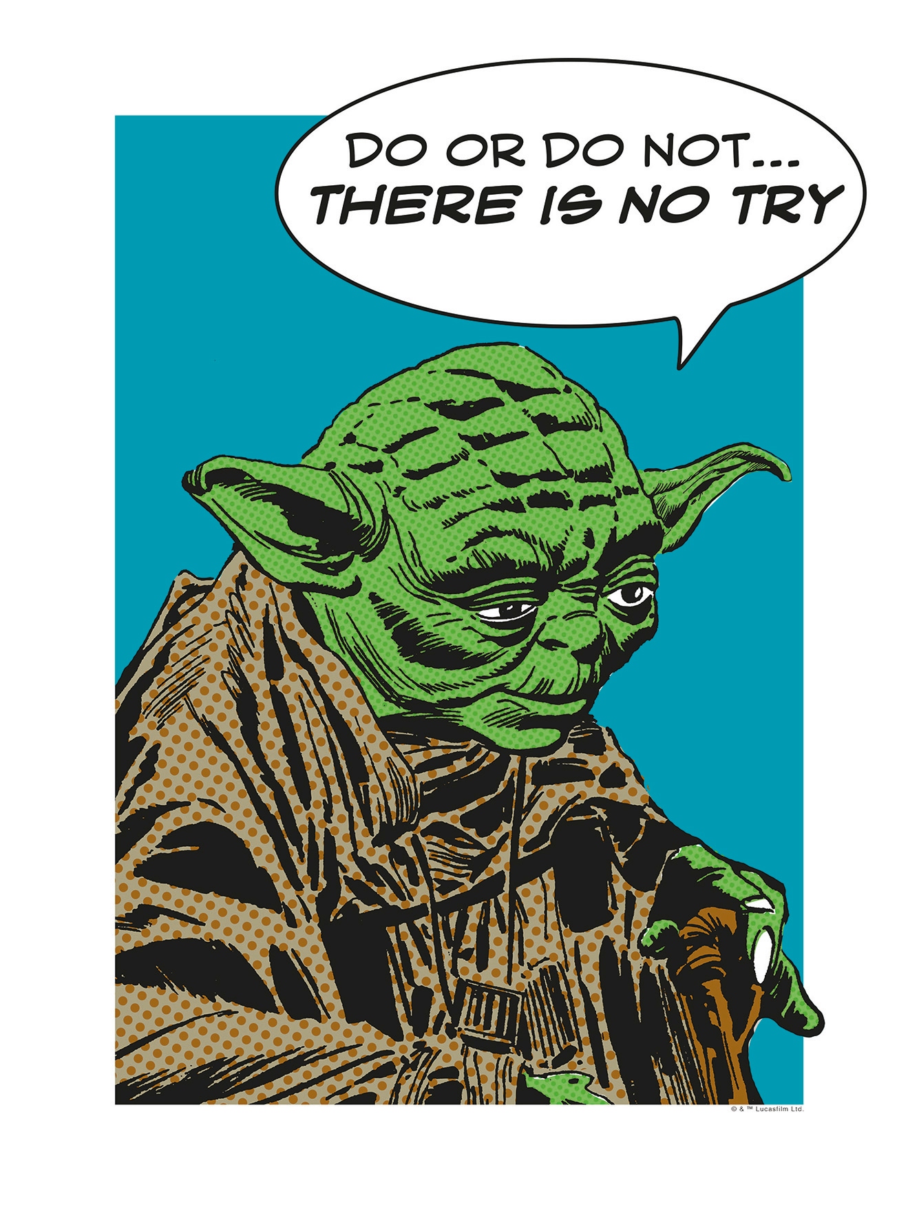 Komar Bild »Star Wars Classic Comic Quote Yoda«, Star Wars, (1 St.), Wandbild zur Dekoration im Kinderzimmer - ohne Rahmen von Komar