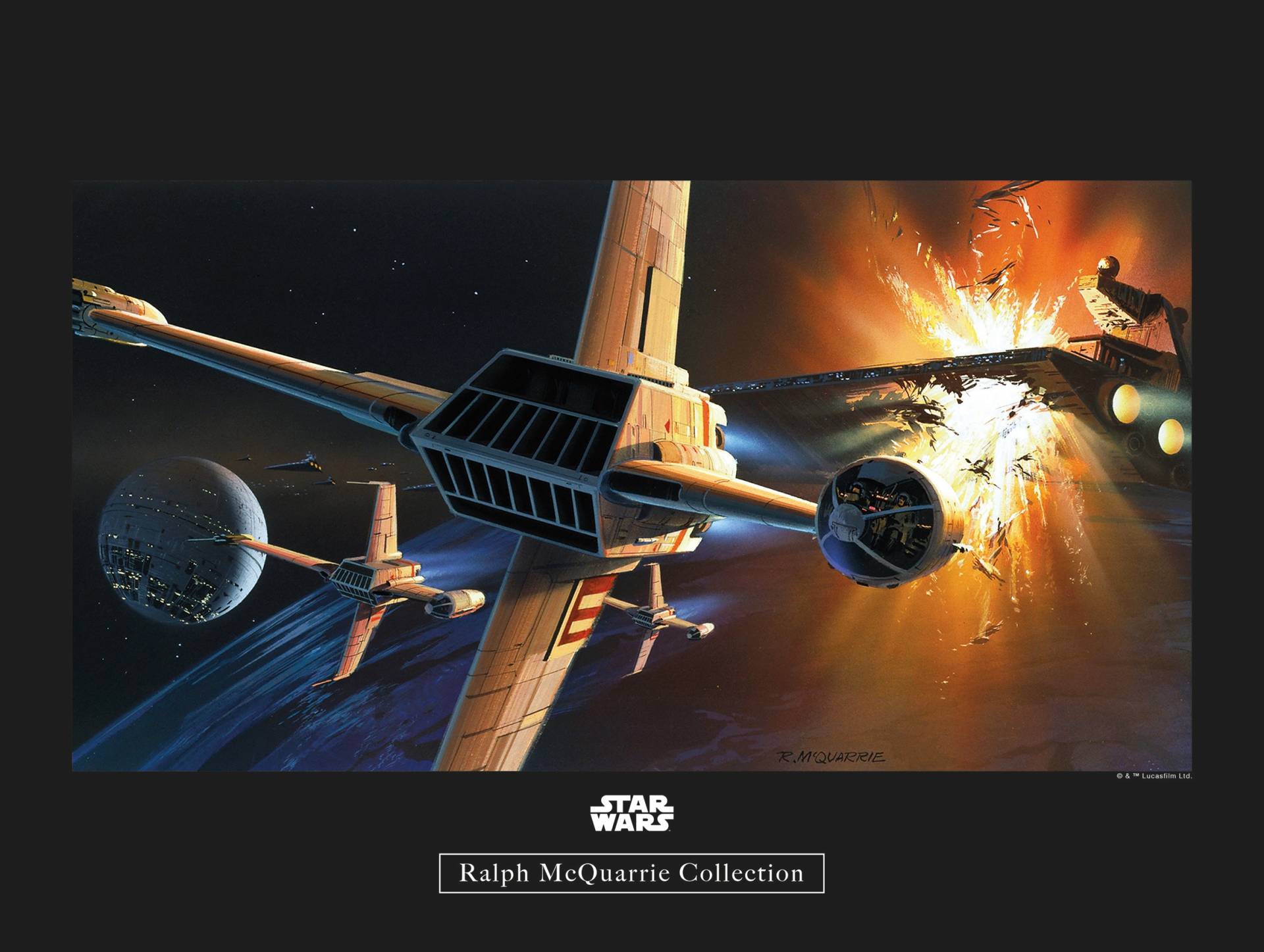 Komar Poster »Star Wars Classic RMQ Endor Orbit War«, Star Wars, (1 St.), Kinderzimmer, Schlafzimmer, Wohnzimmer von Komar