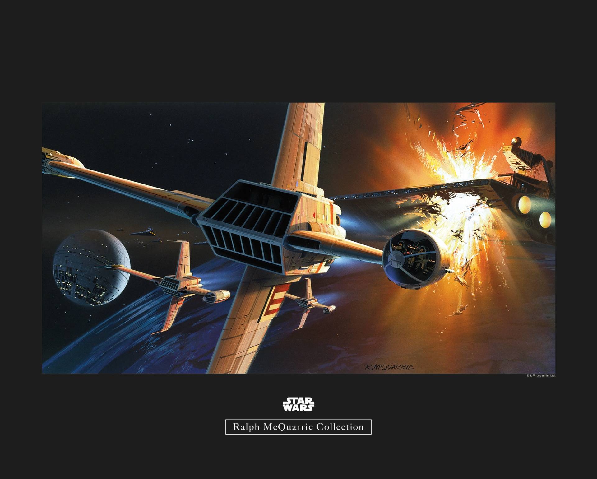 Komar Poster »Star Wars Classic RMQ Endor Orbit War«, Star Wars, (1 St.), Kinderzimmer, Schlafzimmer, Wohnzimmer von Komar