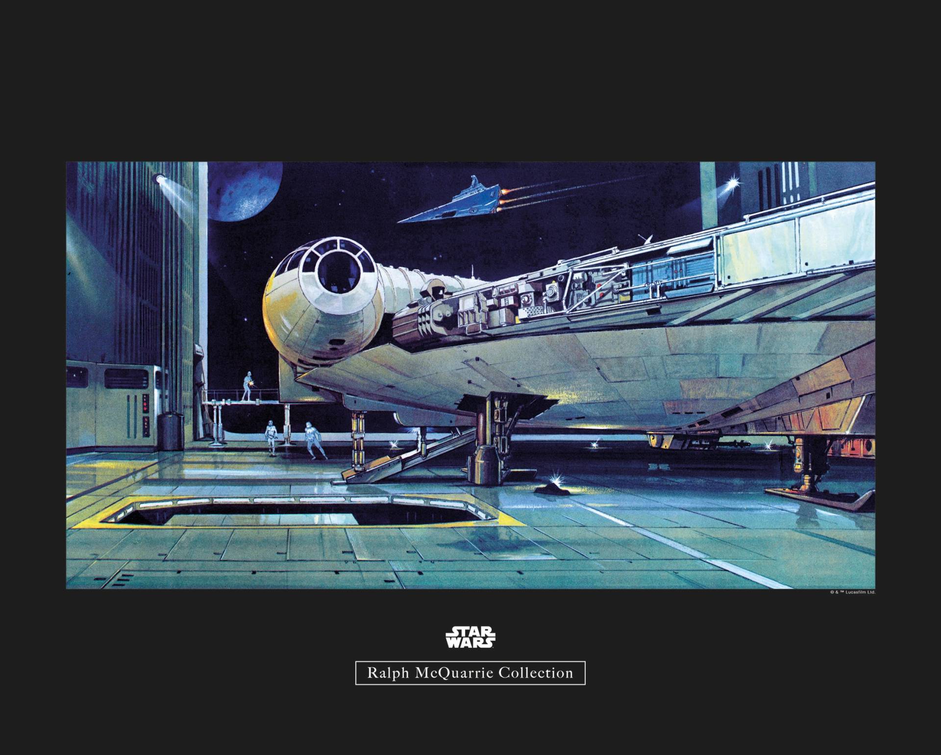 Komar Poster »Star Wars Classic RMQ Falcon Hangar«, Star Wars, (1 St.), Kinderzimmer, Schlafzimmer, Wohnzimmer von Komar