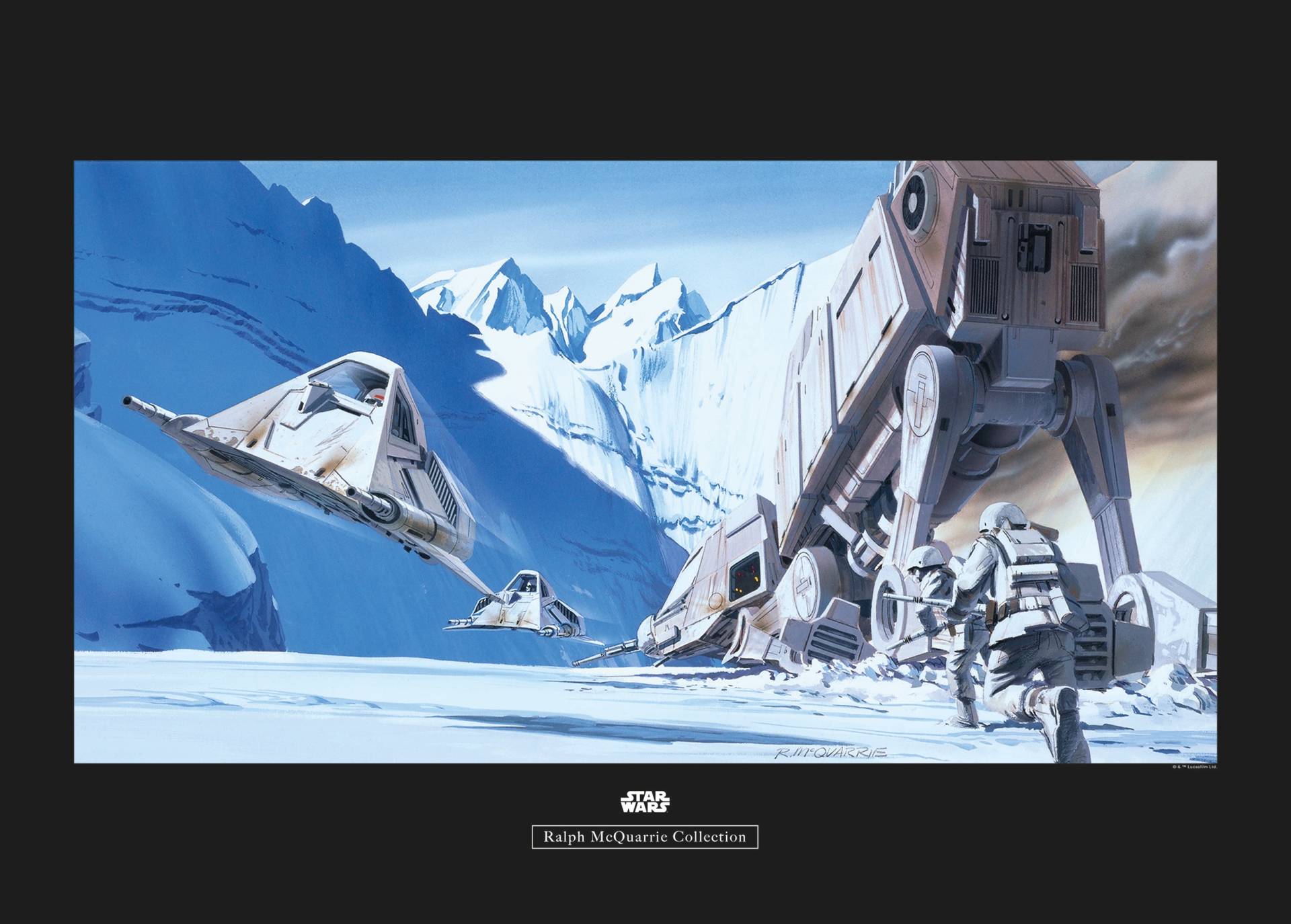 Komar Poster »Star Wars Classic RMQ Hoth Battle Snowspeeder«, Star Wars, (1 St.), Kinderzimmer, Schlafzimmer, Wohnzimmer von Komar