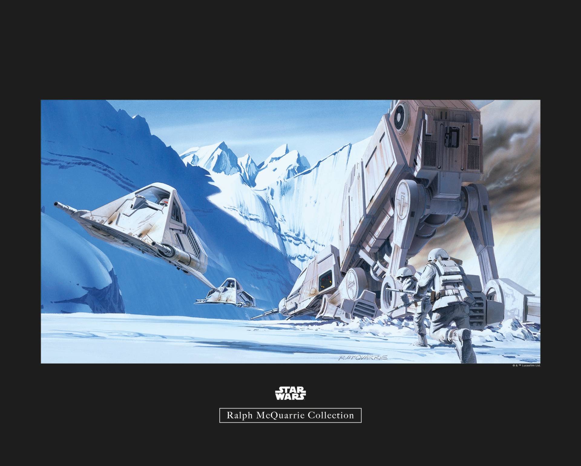 Komar Poster »Star Wars Classic RMQ Hoth Battle Snowspeeder«, Star Wars, (1 St.), Kinderzimmer, Schlafzimmer, Wohnzimmer von Komar