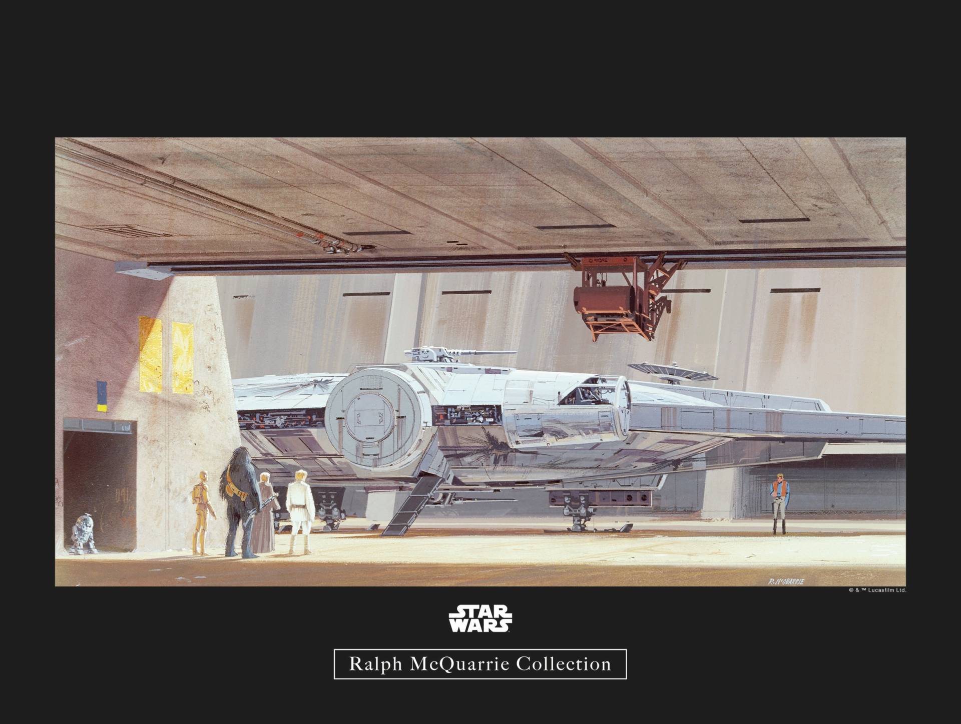 Komar Poster »Star Wars Classic RMQ Mos Eisley Hangar«, Star Wars, (1 St.), Kinderzimmer, Schlafzimmer, Wohnzimmer von Komar