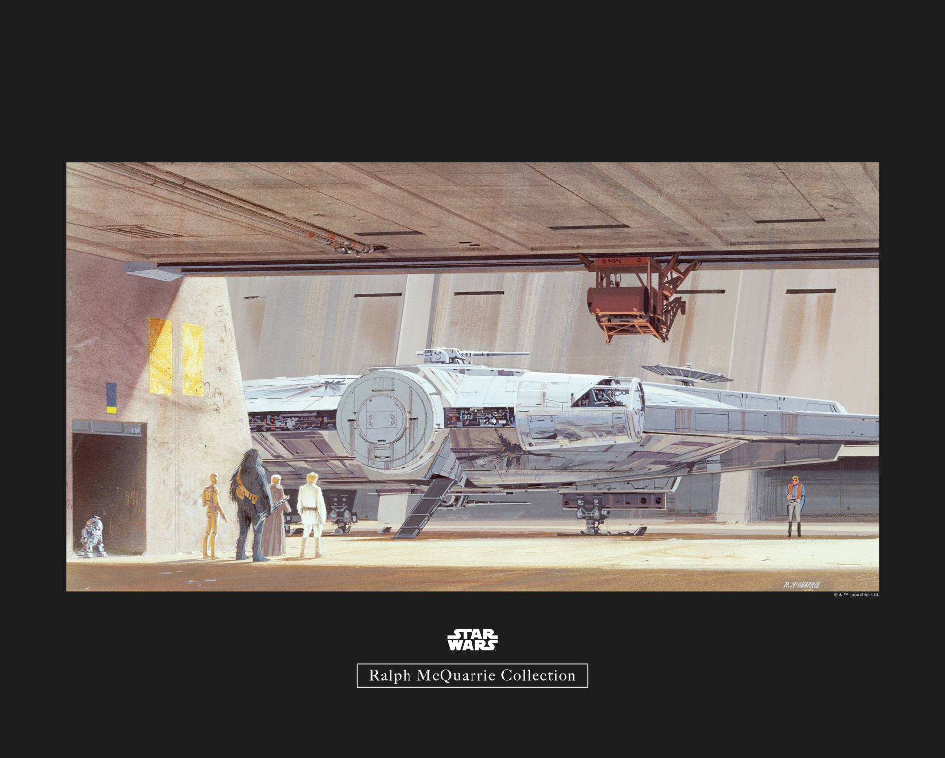 Komar Poster »Star Wars Classic RMQ Mos Eisley Hangar«, Star Wars, (1 St.), Kinderzimmer, Schlafzimmer, Wohnzimmer von Komar