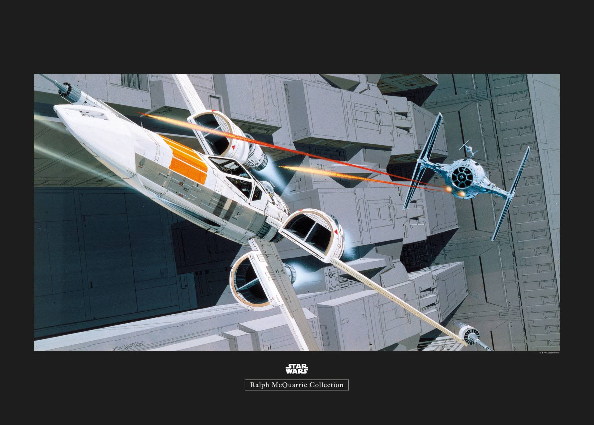 Komar Poster »Star Wars Classic RMQ X-Wing vs TIE-Fighter«, Star Wars, (1 St.), Kinderzimmer, Schlafzimmer, Wohnzimmer von Komar