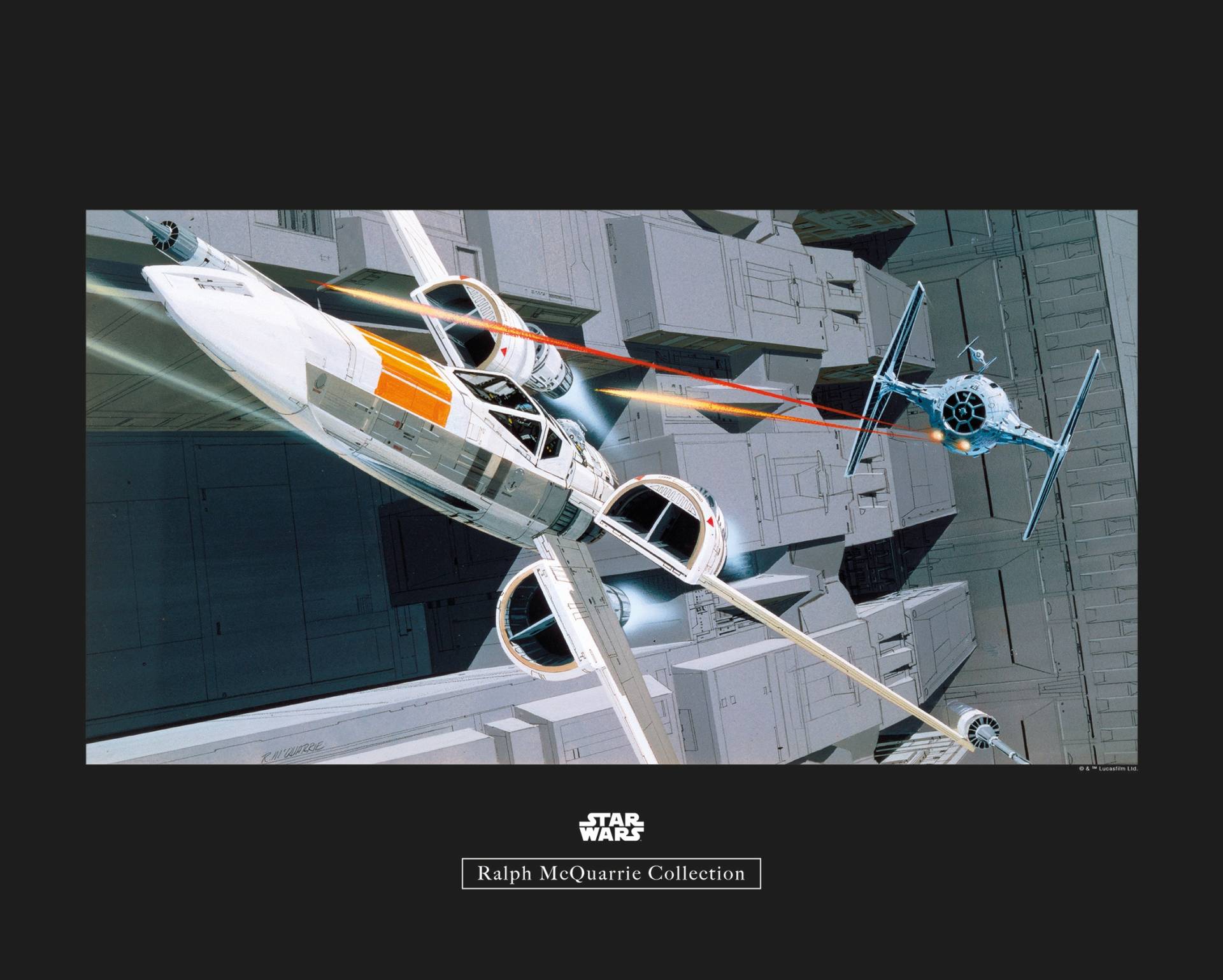 Komar Poster »Star Wars Classic RMQ X-Wing vs TIE-Fighter«, Star Wars, (1 St.), Kinderzimmer, Schlafzimmer, Wohnzimmer von Komar