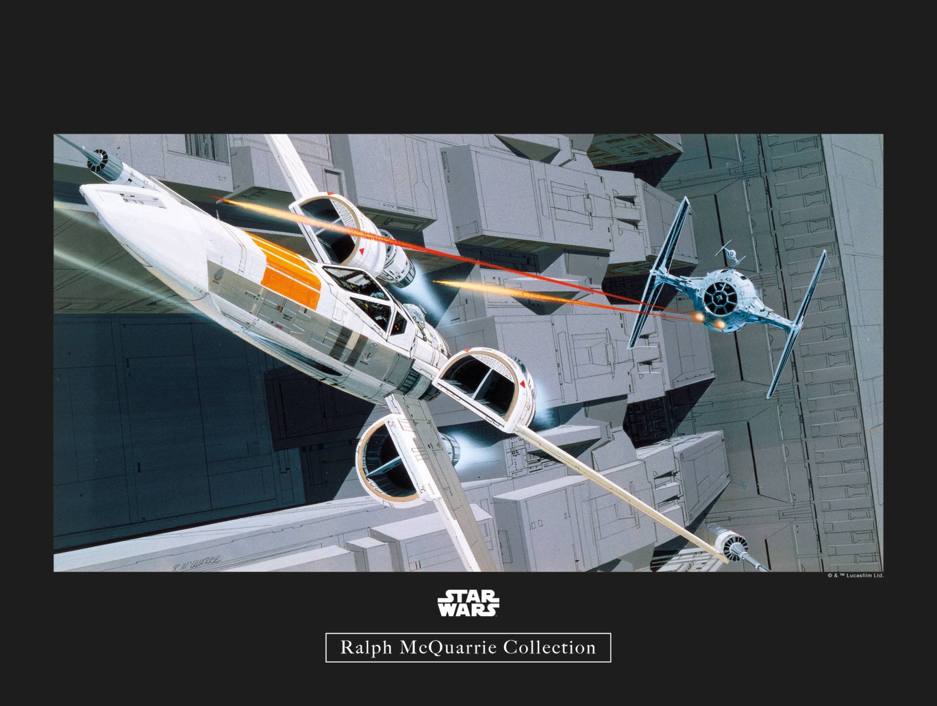 Komar Poster »Star Wars Classic RMQ X-Wing vs TIE-Fighter«, Star Wars, (1 St.), Kinderzimmer, Schlafzimmer, Wohnzimmer von Komar