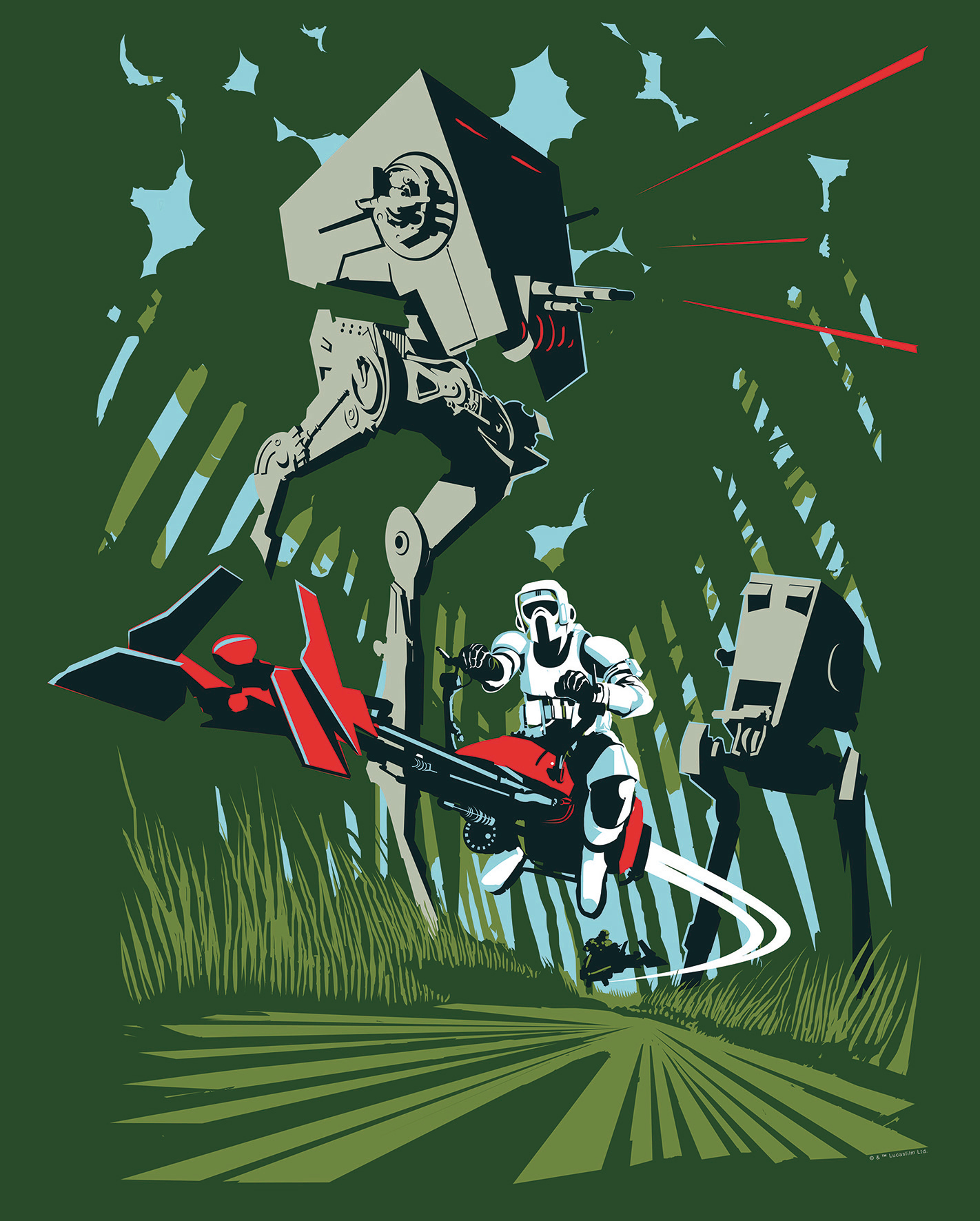 Komar Poster »Star Wars Classic Vector Endor«, Star Wars, (1 St.), Kinderzimmer, Schlafzimmer, Wohnzimmer von Komar