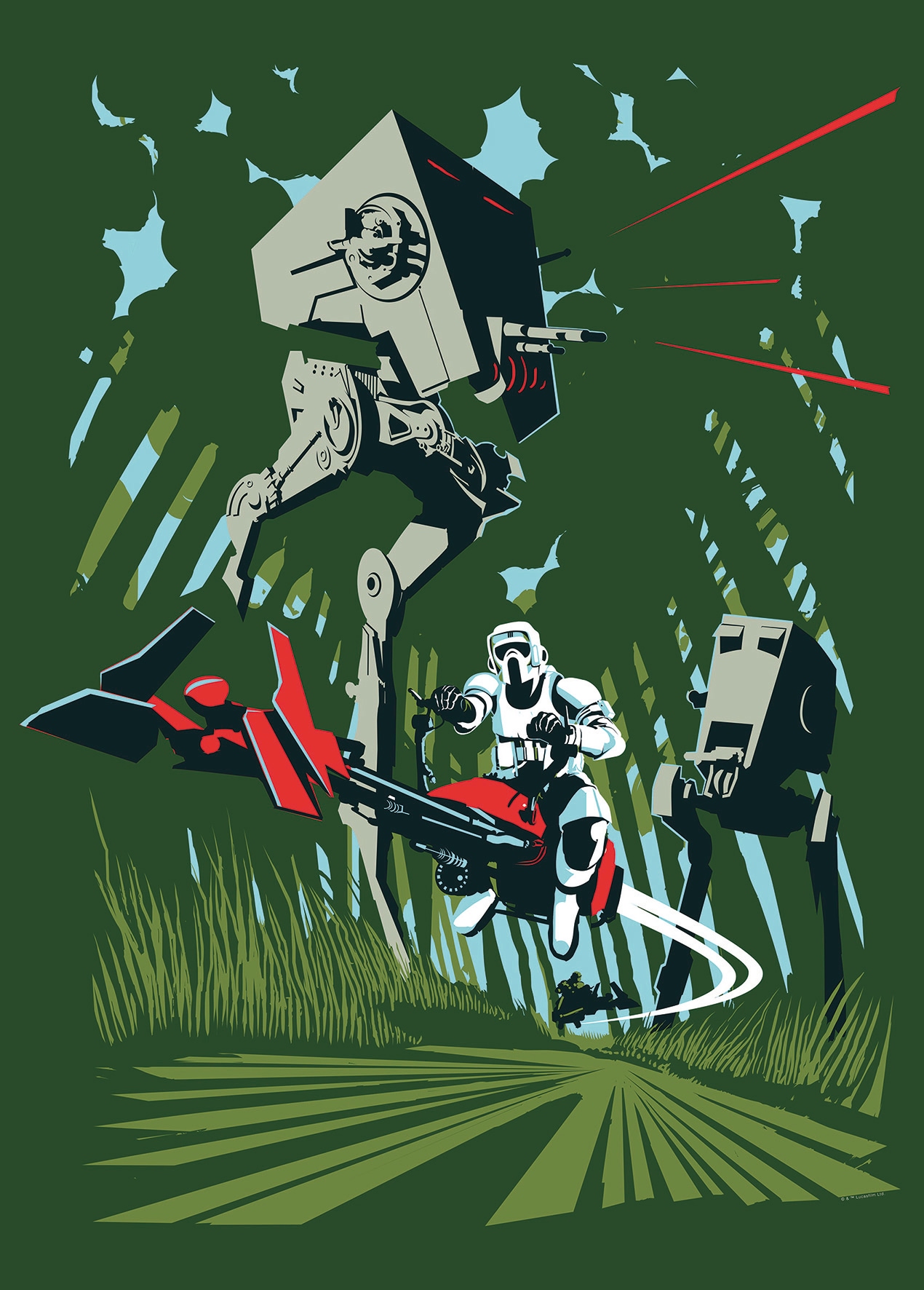 Komar Poster »Star Wars Classic Vector Endor«, Star Wars, (1 St.), Kinderzimmer, Schlafzimmer, Wohnzimmer von Komar