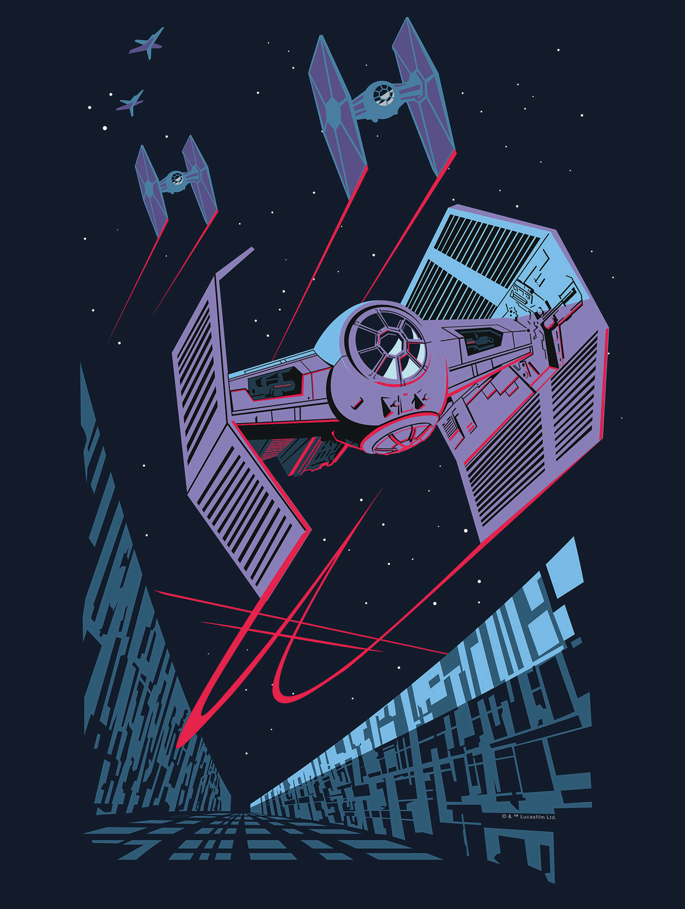 Komar Poster »Star Wars Classic Vector TIE-Fighter«, Star Wars, (1 St.), Kinderzimmer, Schlafzimmer, Wohnzimmer von Komar