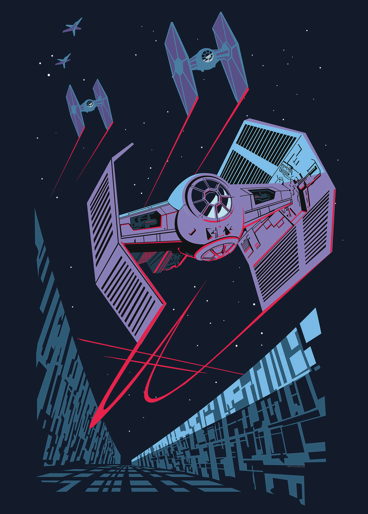 Komar Poster »Star Wars Classic Vector TIE-Fighter«, Star Wars, (1 St.), Kinderzimmer, Schlafzimmer, Wohnzimmer von Komar