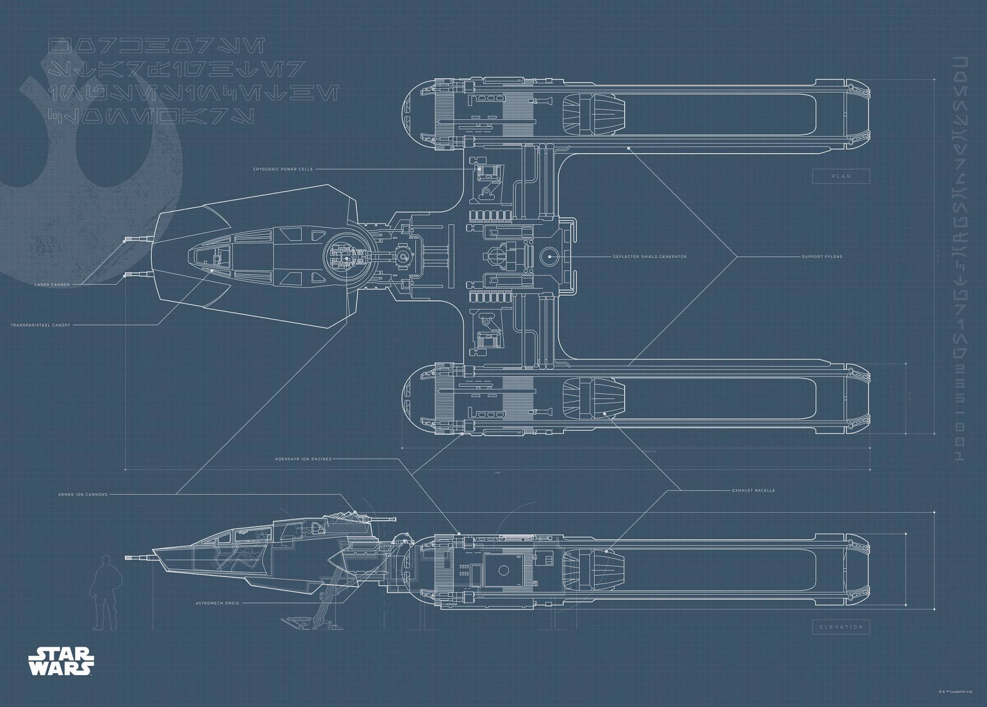 Komar Bild »Star Wars EP9 Blueprint Y-Wing«, Star Wars, (1 St.), Wandbild zur Dekoration im Kinderzimmer - ohne Rahmen Komar Bild »Star Wars EP9 Blueprint Y-Wing«, Star Wars, (1 St.), Wandbild zur Dekoration im Kinderzimmer - ohne Rahmen von Komar