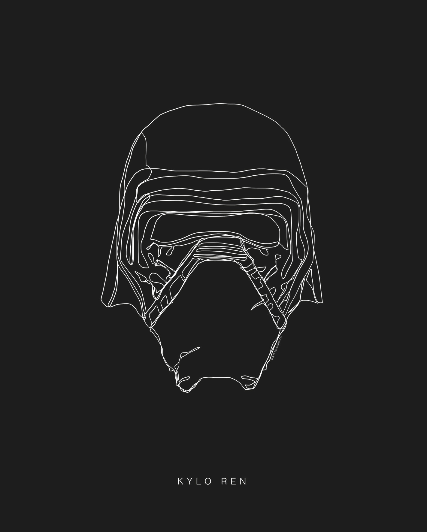 Komar Poster »Star Wars Lines Dark Side Kylo«, Star Wars, (1 St.), Kinderzimmer, Schlafzimmer, Wohnzimmer von Komar