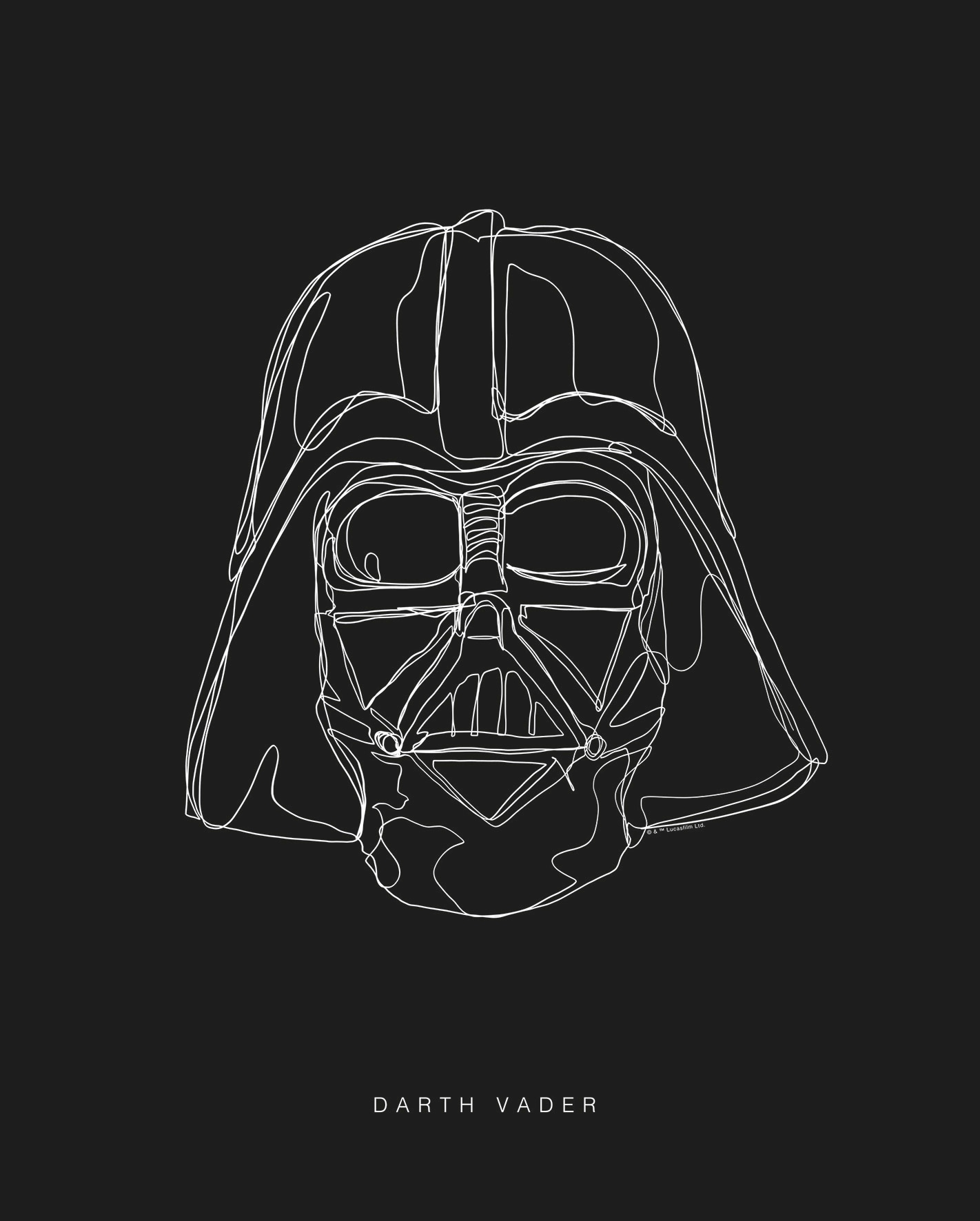 Komar Poster »Star Wars Lines Dark Side Vader«, Star Wars, (1 St.), Kinderzimmer, Schlafzimmer, Wohnzimmer von Komar