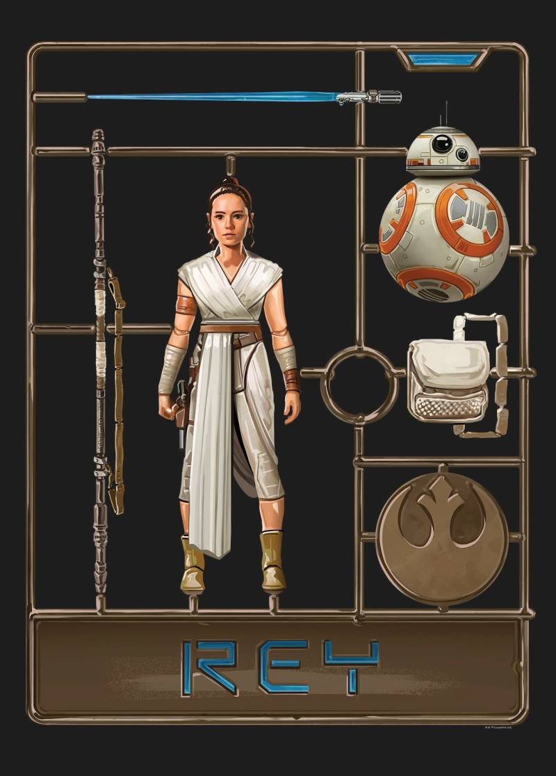 Komar Poster »Star Wars Toy Rey«, Star Wars, (1 St.), Kinderzimmer, Schlafzimmer, Wohnzimmer von Komar