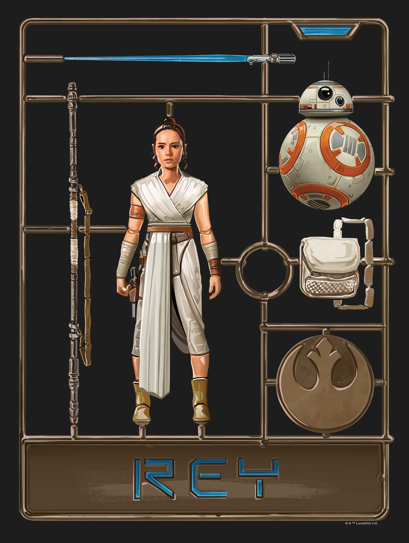 Komar Poster »Star Wars Toy Rey«, Star Wars, (1 St.), Kinderzimmer, Schlafzimmer, Wohnzimmer von Komar