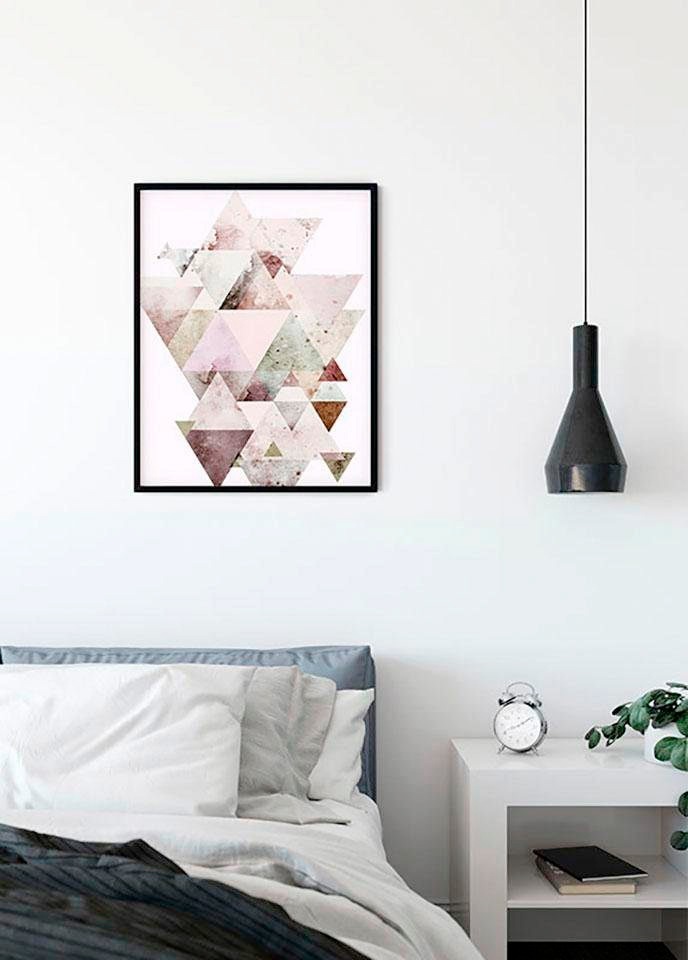 Komar Poster »Triangles Red«, Formen-Kunst, (1 St.), Kinderzimmer, Schlafzimmer, Wohnzimmer von Komar