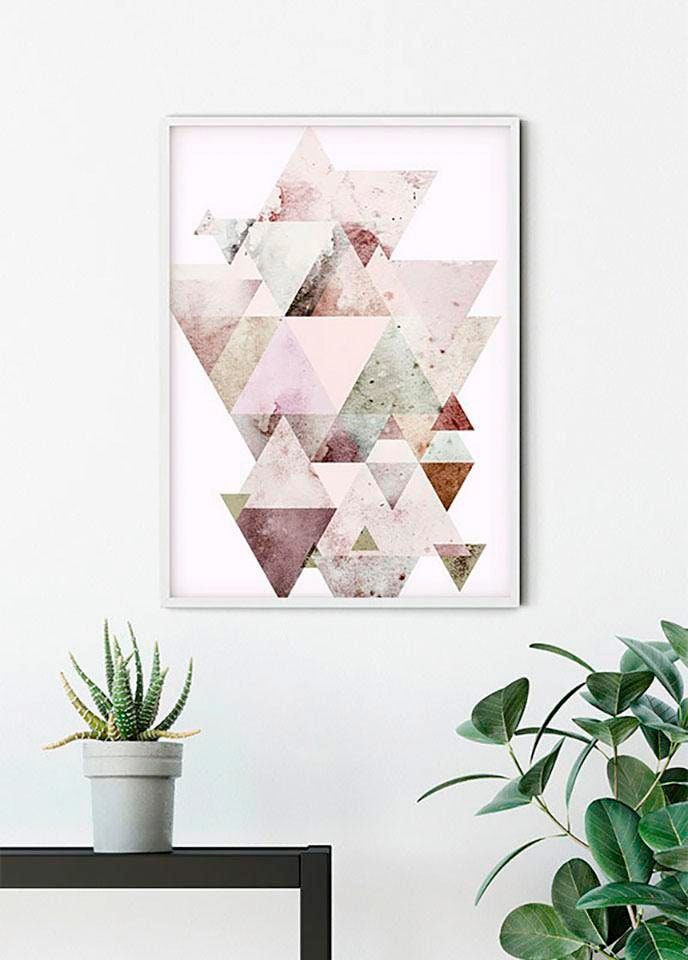 Komar Poster »Triangles Red«, Formen-Kunst, (1 St.), Kinderzimmer, Schlafzimmer, Wohnzimmer von Komar