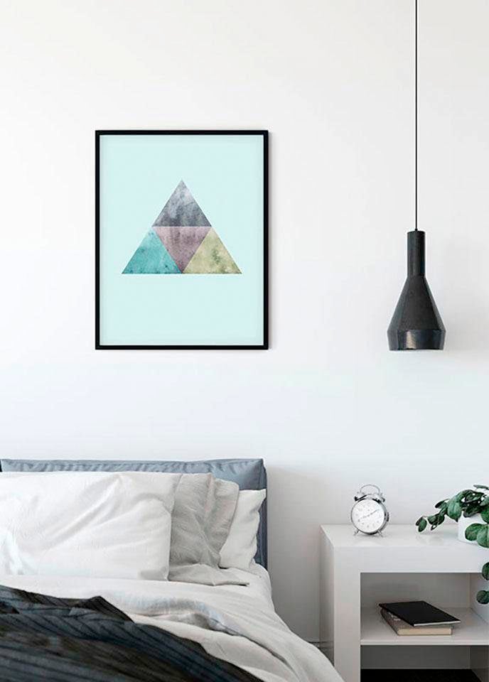 Komar Poster »Triangles Top Blue«, Formen-Kunst, (1 St.), Kinderzimmer, Schlafzimmer, Wohnzimmer von Komar