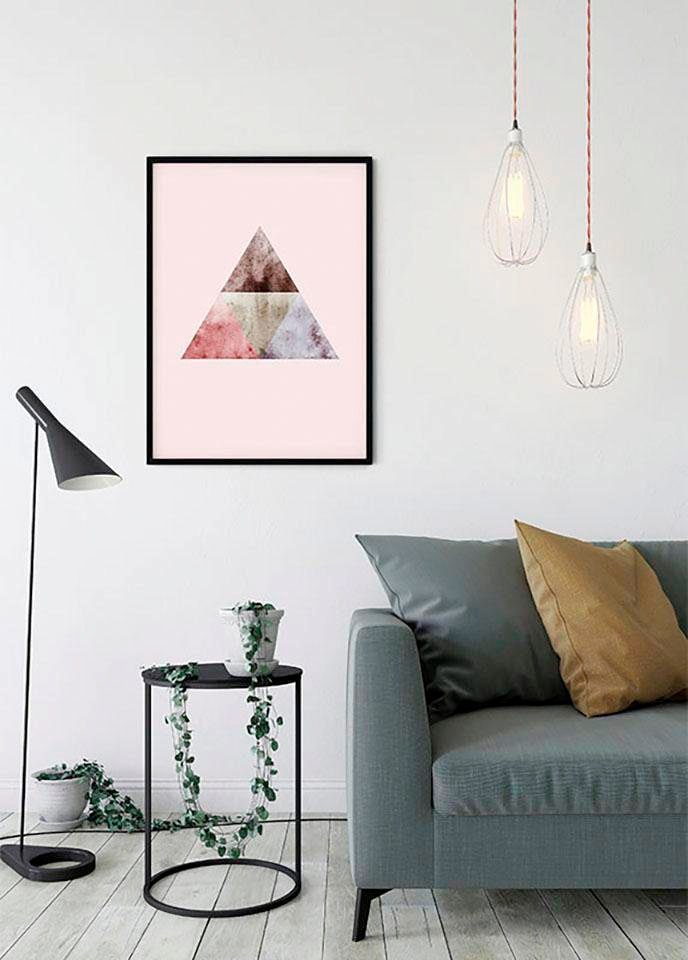 Komar Poster »Triangles Top Red«, Formen-Kunst, (1 St.), Kinderzimmer, Schlafzimmer, Wohnzimmer von Komar