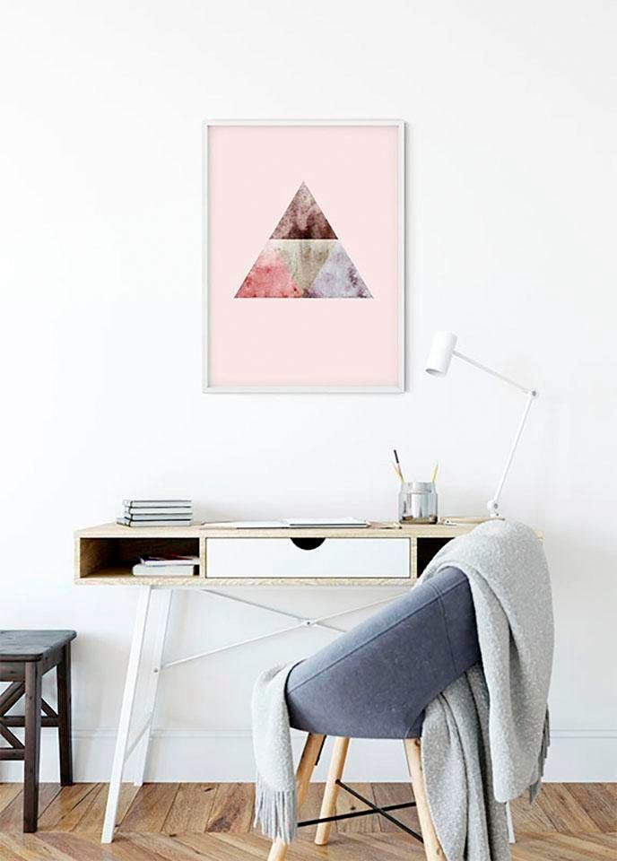 Komar Poster »Triangles Top Red«, Formen-Kunst, (1 St.), Kinderzimmer, Schlafzimmer, Wohnzimmer von Komar