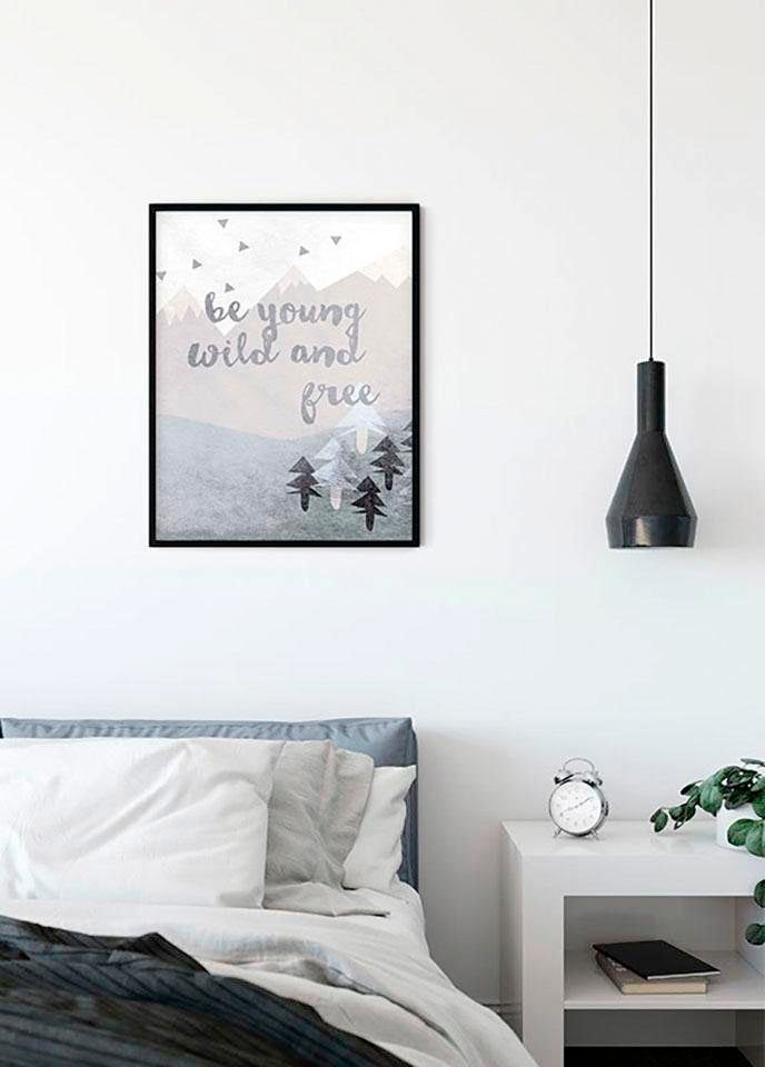 Komar Bild »Wild and Free«, Sprüche, (1 St.), Wandbild zur Dekoration - ohne Rahmen Komar Bild »Wild and Free«, Sprüche, (1 St.), Wandbild zur Dekoration - ohne Rahmen von Komar