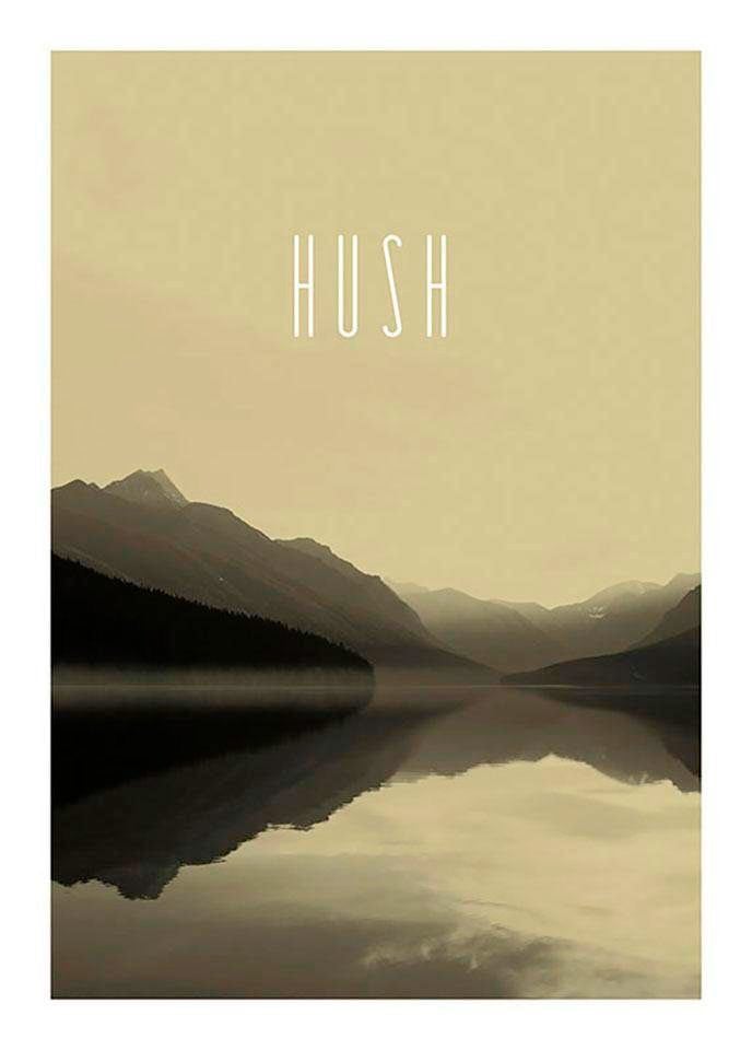 Komar Poster »Word Lake Hush Sand«, Natur, (1 St.), Kinderzimmer, Schlafzimmer, Wohnzimmer von Komar