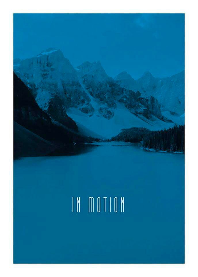 Komar Poster »Word Lake In Motion Blue«, Natur, (1 St.), Kinderzimmer, Schlafzimmer, Wohnzimmer von Komar