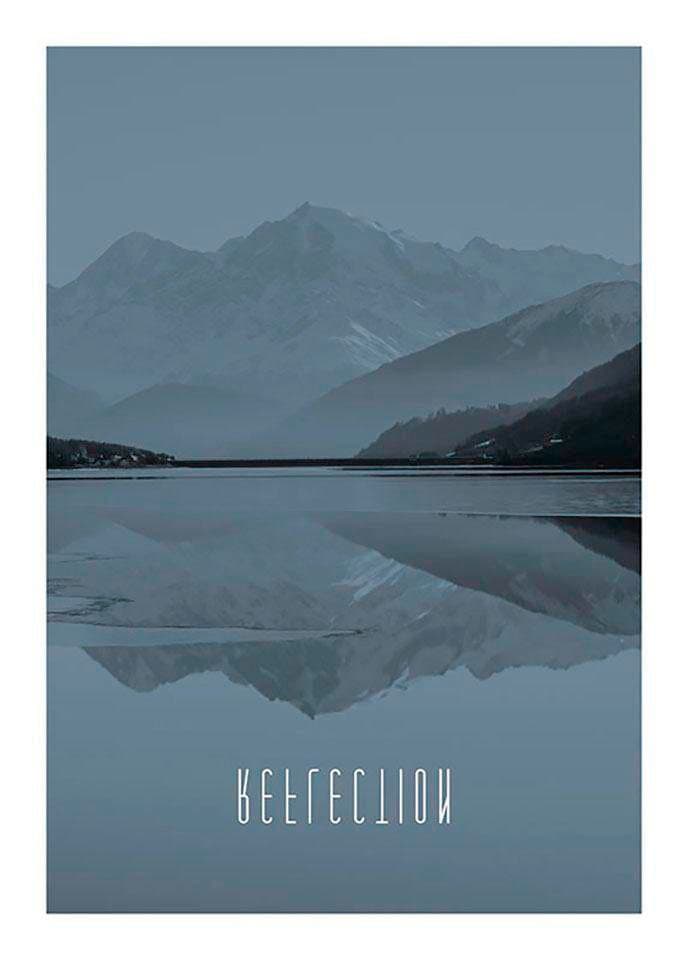 Komar Bild »Word Lake Reflection Steel«, Natur, (1 St.), Wandbild zur Dekoration - ohne Rahmen Komar Bild »Word Lake Reflection Steel«, Natur, (1 St.), Wandbild zur Dekoration - ohne Rahmen von Komar