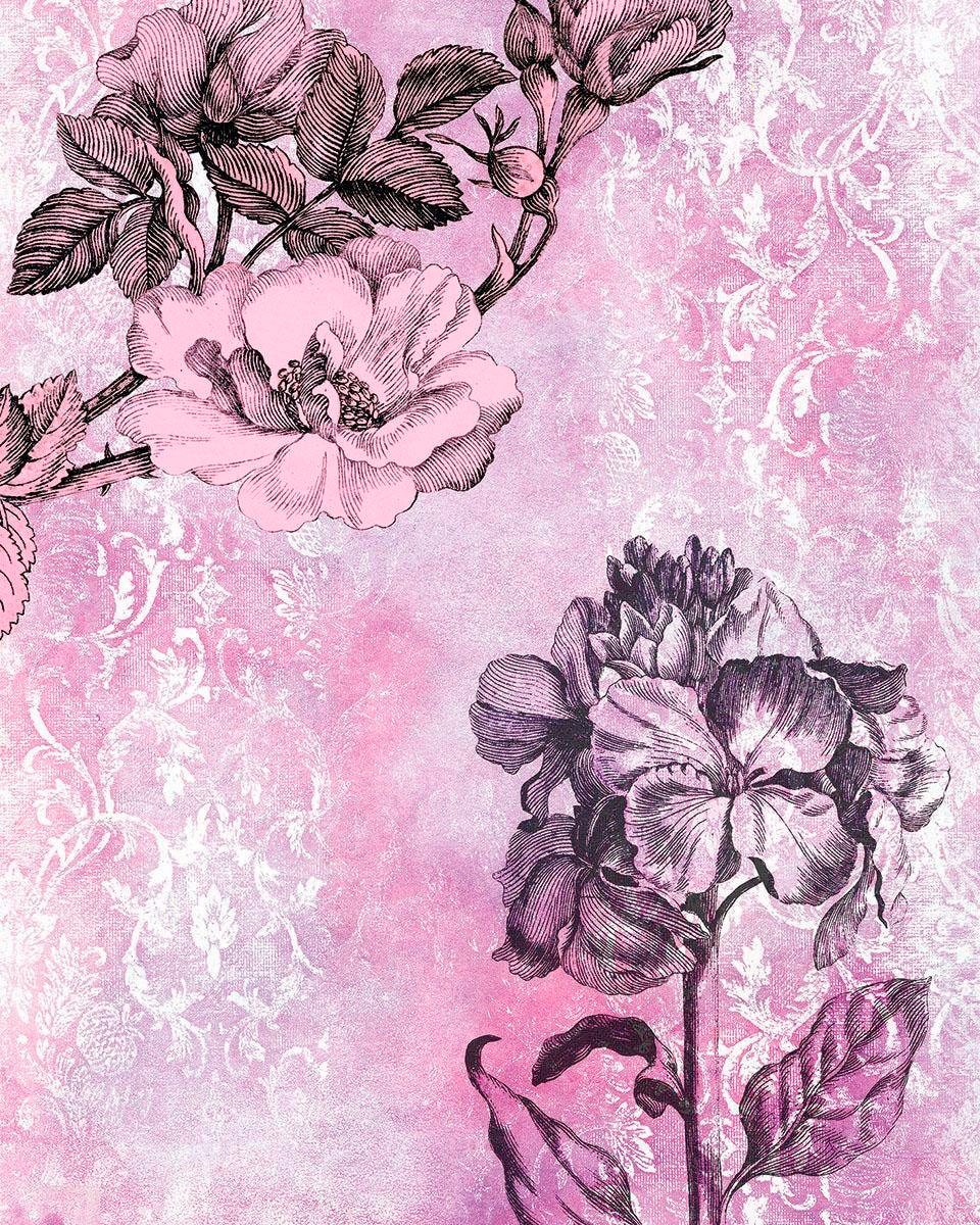 Komar Vliestapete »Digitaldruck Vlies - Baroque Pink - Grösse 200 x 250 cm«, bedruckt, Wohnzimmer, Schlafzimmer von Komar