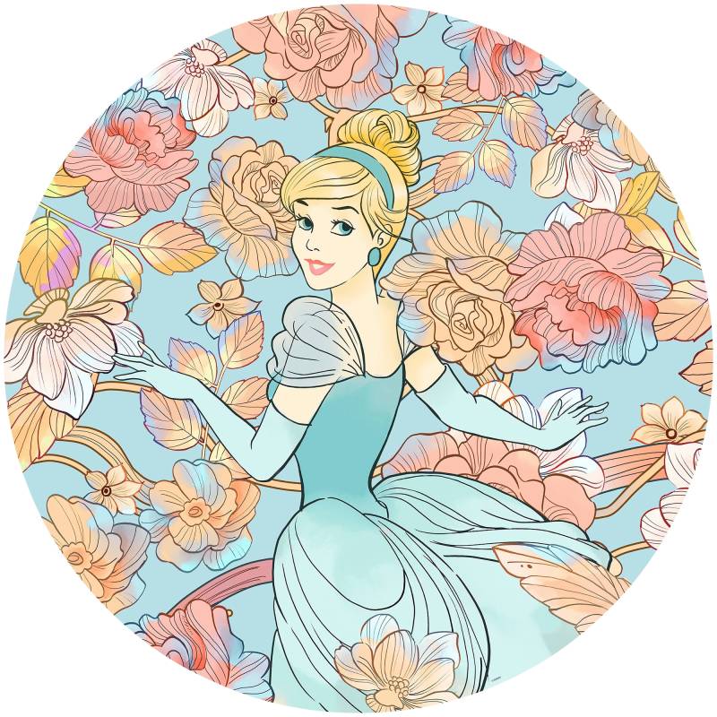 Komar Vliestapete »Vlies selbstklebend - Cinderella Pastel Dreams - Grösse 125 x 125 cm«, bedruckt, Kinderzimmer von Komar