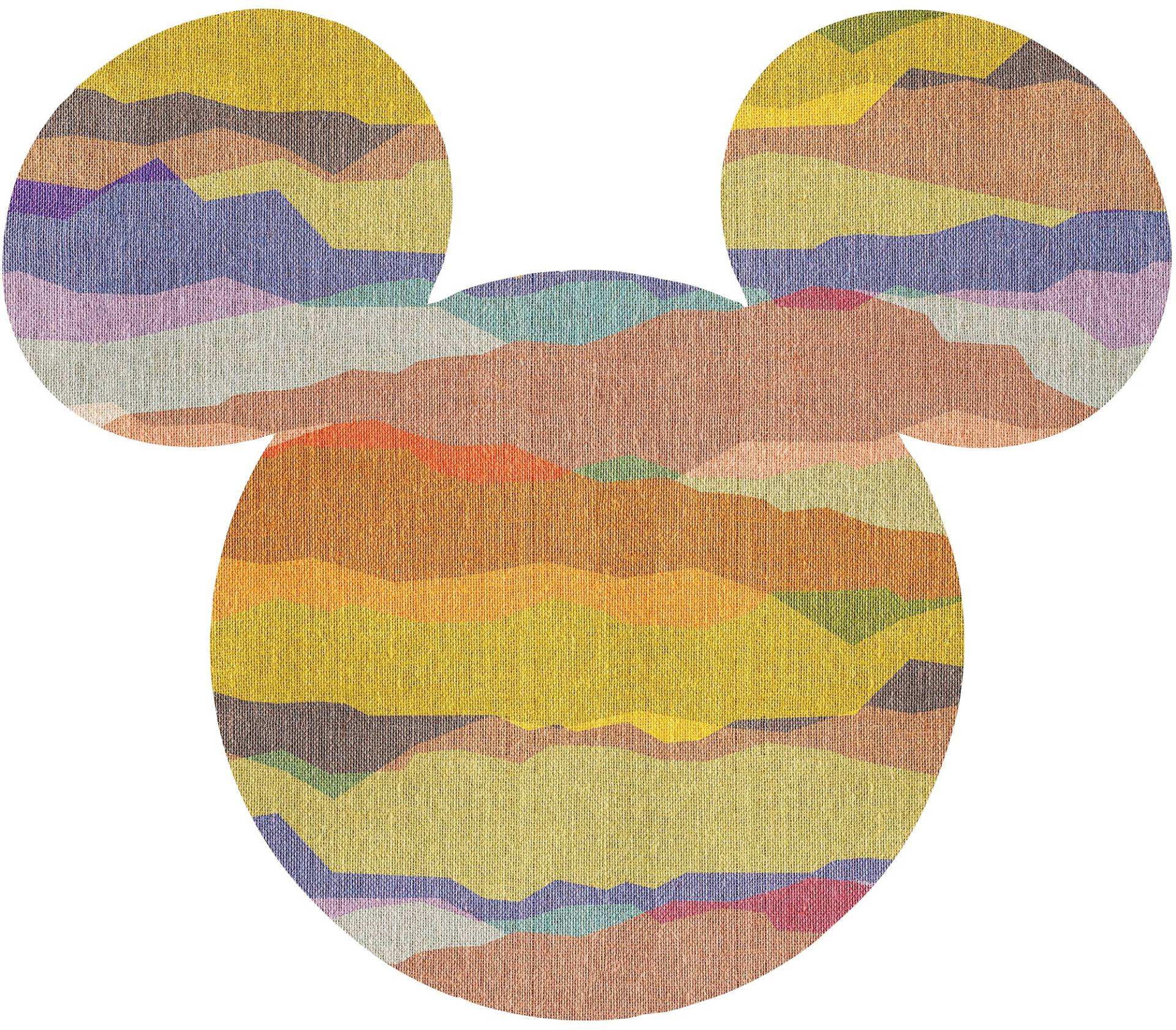 Komar Vliestapete »Vlies selbstklebend - Mickey Head Vista - Grösse 125 x 125 cm«, bedruckt, Kinderzimmer von Komar