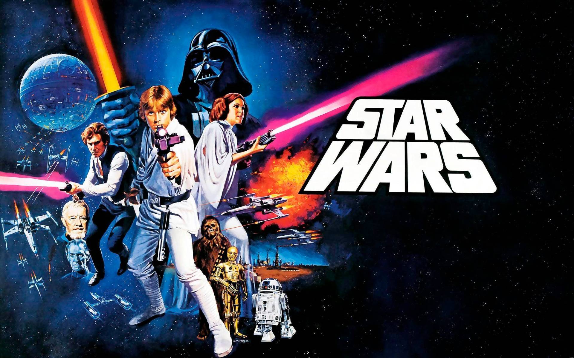 Komar Vliestapete »Digitaldruck Vlies - Star Wars Poster Classic 1 - Grösse 400 x 250 cm«, bedruckt, Kinderzimmer von Komar