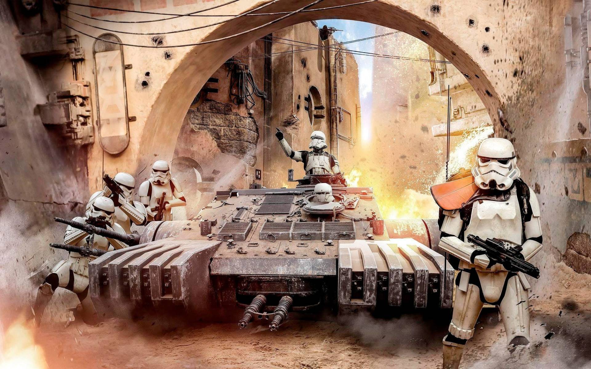 Komar Vliestapete »Digitaldruck Vlies - Star Wars Tanktrooper - Grösse 400 x 250 cm«, bedruckt, Kinderzimmer Komar Vliestapete »Digitaldruck Vlies - Star Wars Tanktrooper - Grösse 400 x 250 cm«, bedruckt, Kinderzimmer von Komar