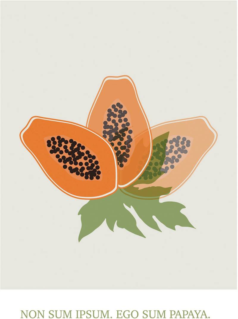 Komar Wandbild »Cultivated Papaya«, (1 St.), Deutsches Premium-Poster Fotopapier mit seidenmatter Oberfläche und hoher Lichtbeständigkeit. Für fotorealistische Drucke mit gestochen scharfen Details und hervorragender Farbbrillanz. von Komar