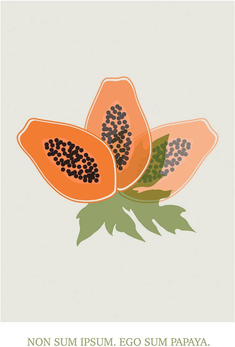 Komar Wandbild »Cultivated Papaya«, (1 St.), Deutsches Premium-Poster Fotopapier mit seidenmatter Oberfläche und hoher Lichtbeständigkeit. Für fotorealistische Drucke mit gestochen scharfen Details und hervorragender Farbbrillanz. von Komar