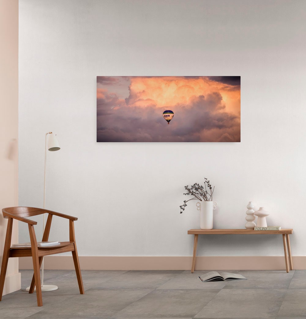 Komar Leinwandbild »Flying Balloon - Grösse 40 x 90 cm«, Natur, (1 St.), Keilrahmenbild mi Echtholzrahmen von Komar