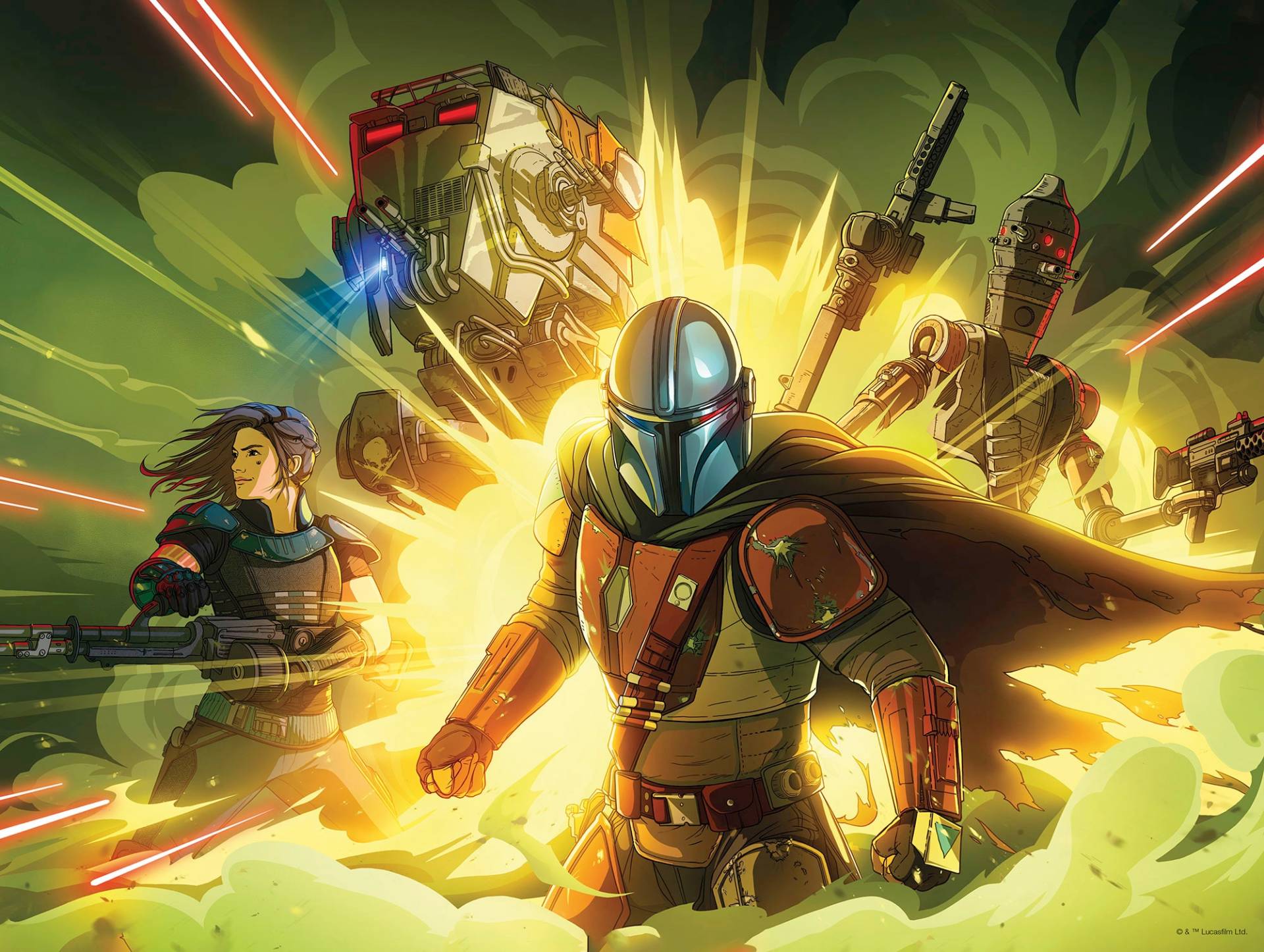 Komar Wandbild »Mandalorian Fireteam«, Disney-Star Wars, (1 St.), Kinderzimmer, Schlafzimmer, Wohnzimmer von Komar