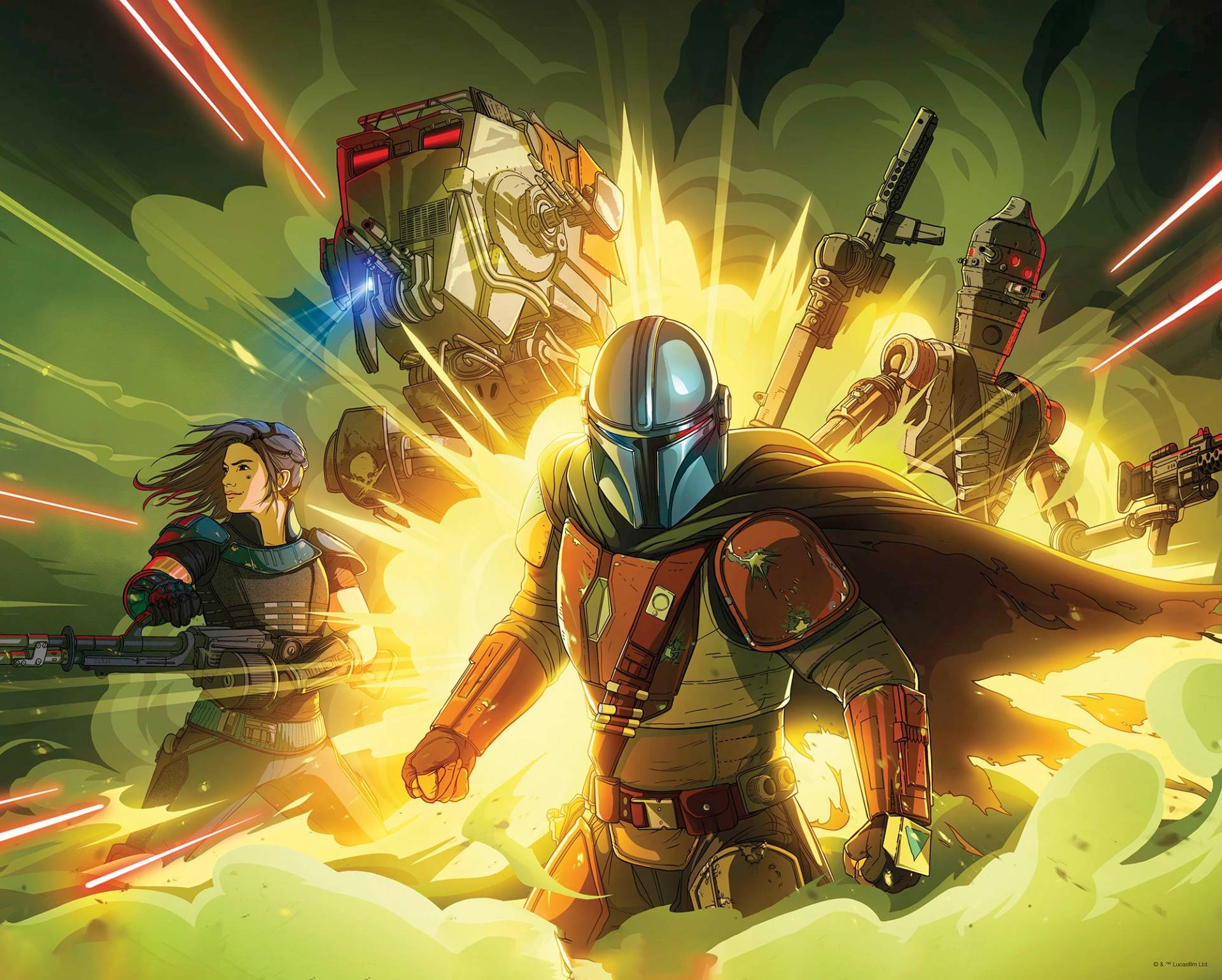 Komar Wandbild »Mandalorian Fireteam«, Disney-Star Wars, (1 St.), Kinderzimmer, Schlafzimmer, Wohnzimmer von Komar