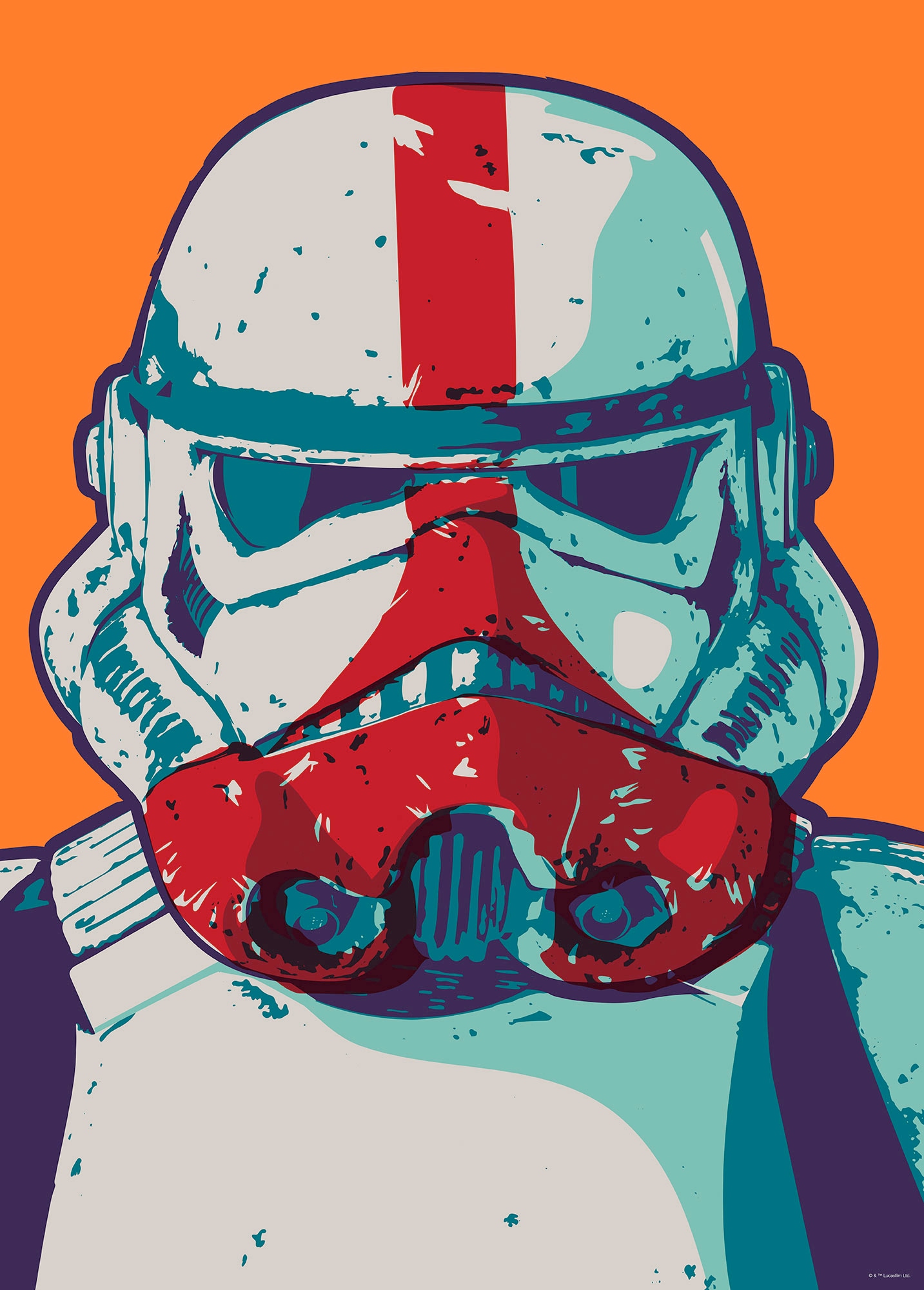 Komar Bild »Mandalorian Pop Art Stormtrooper«, Disney-Star Wars, (1 St.), Wandbild zur Dekoration im Kinderzimmer - ohne Rahmen von Komar