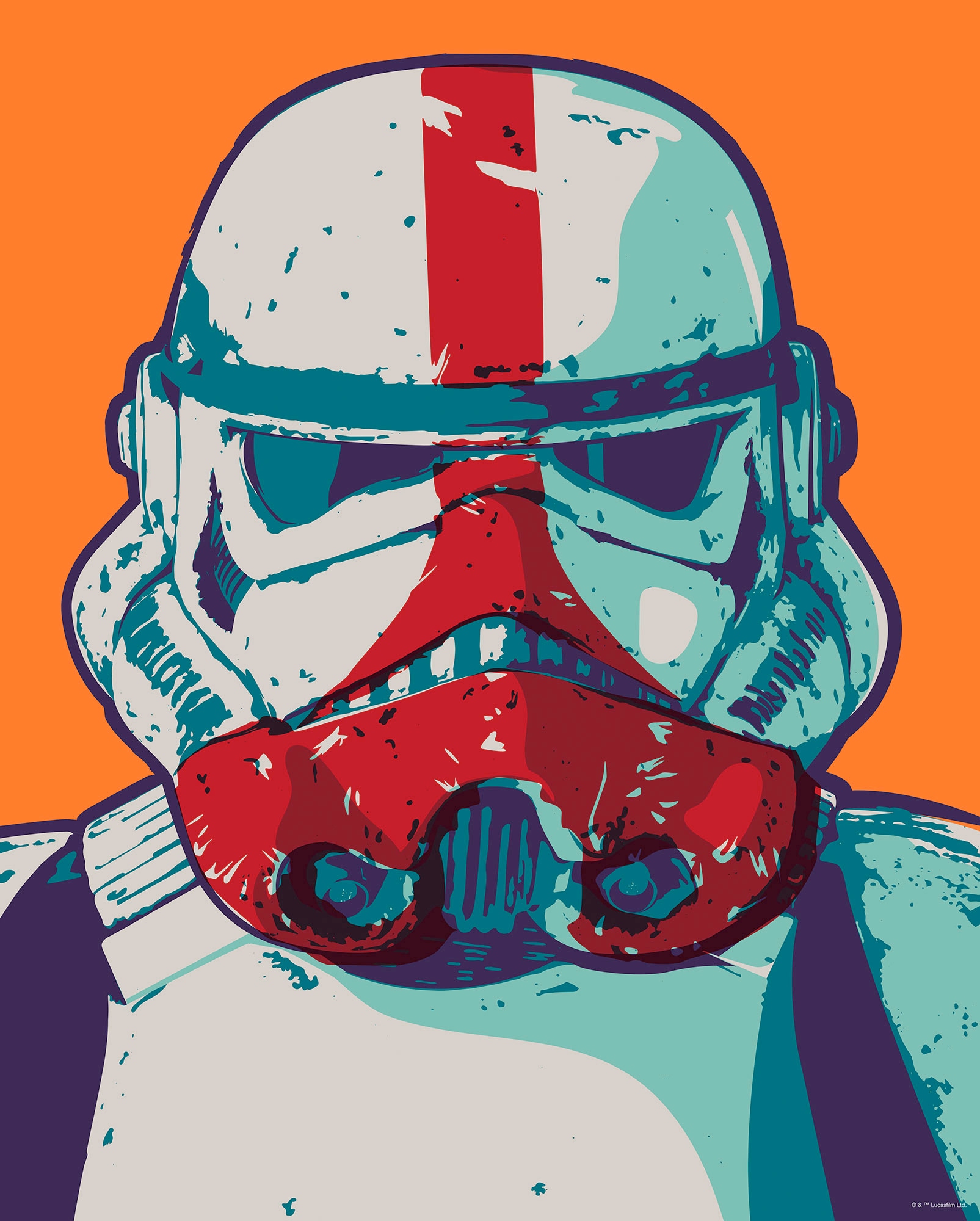 Komar Wandbild »Mandalorian Pop Art Stormtrooper«, Disney-Star Wars, (1 St.), Kinderzimmer, Schlafzimmer, Wohnzimmer von Komar