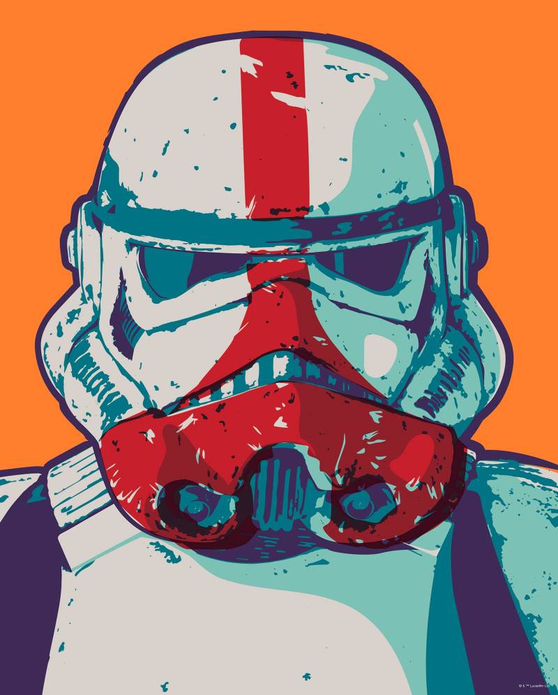 Komar Bild »Mandalorian Pop Art Stormtrooper«, Disney-Star Wars, (1 St.), Wandbild zur Dekoration im Kinderzimmer - ohne Rahmen von Komar