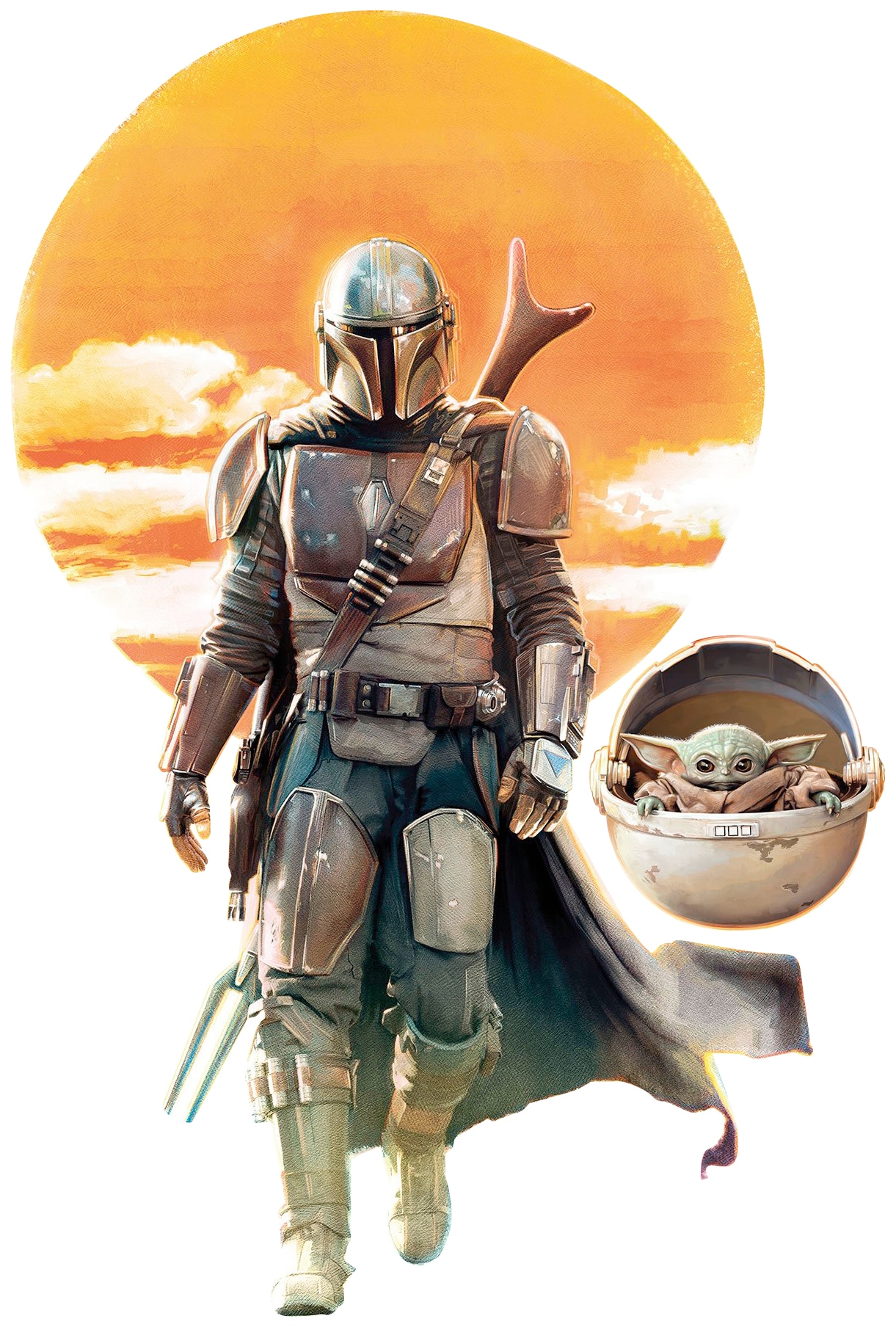 Komar Wandbild »Mandalorian The Child Family Trip«, Disney-Star Wars, (1 St.), Kinderzimmer, Schlafzimmer, Wohnzimmer von Komar