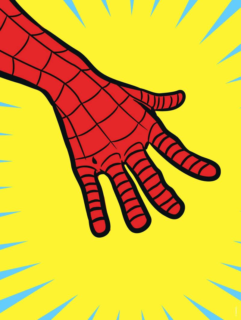 Komar Wandbild »Marvel PowerUp Spider-Man Hand«, (1 St.), Deutsches Premium-Poster Fotopapier mit seidenmatter Oberfläche und hoher Lichtbeständigkeit. Für fotorealistische Drucke mit gestochen scharfen Details und hervorragender Farbbrillanz. von Komar