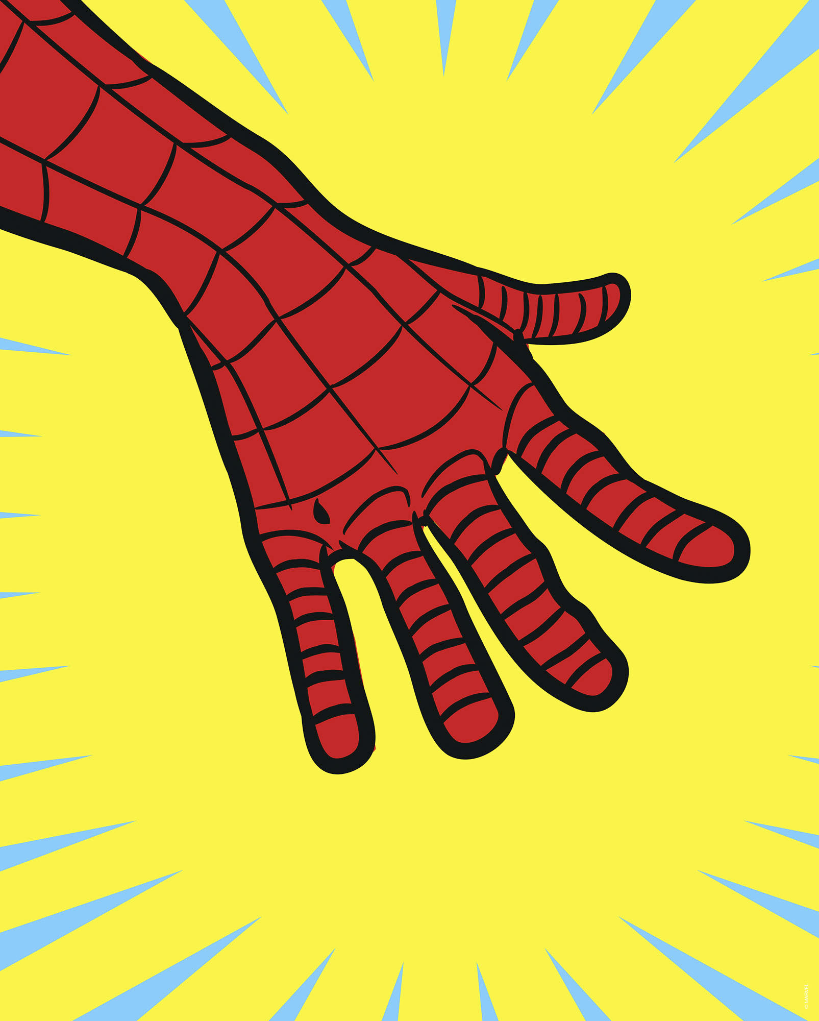 Komar Wandbild »Marvel PowerUp Spider-Man Hand«, (1 St.), Deutsches Premium-Poster Fotopapier mit seidenmatter Oberfläche und hoher Lichtbeständigkeit. Für fotorealistische Drucke mit gestochen scharfen Details und hervorragender Farbbrillanz.